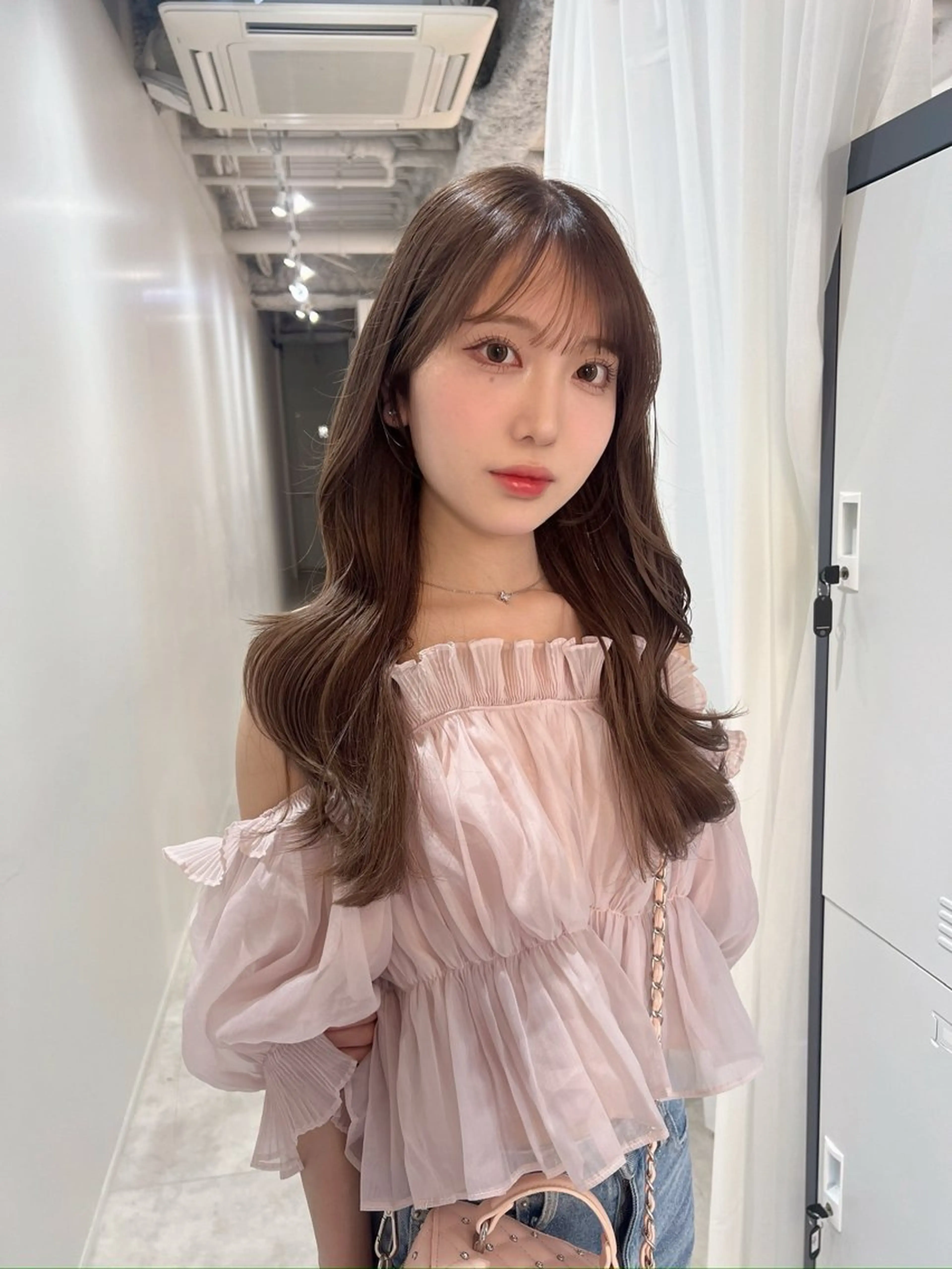 ロング カット ヘアカラー トリートメント 韓国モテhair🍑 momoのヘアスタイル