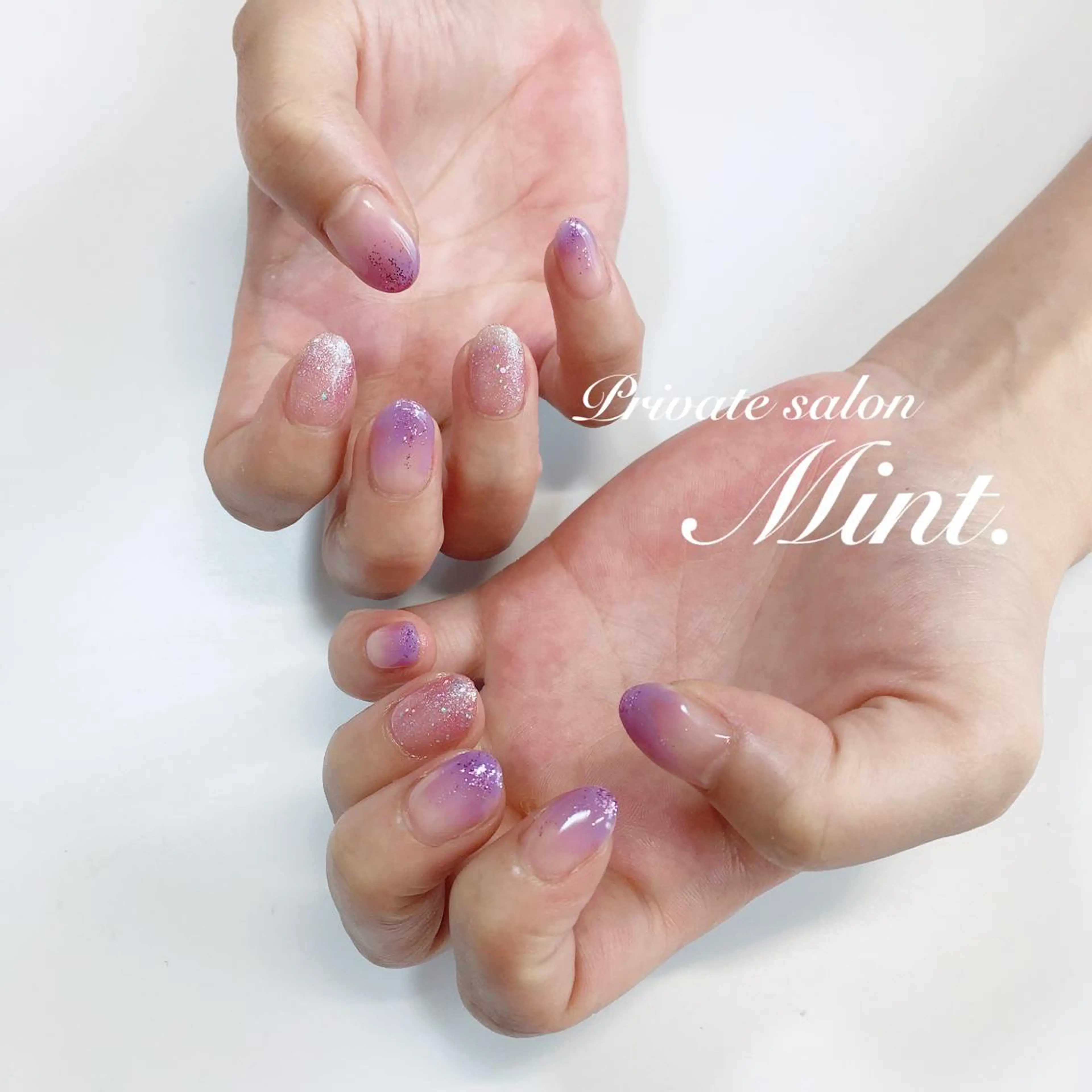 ショート ネイル ジェルネイル グラデーション Mint. nailのネイルデザイン