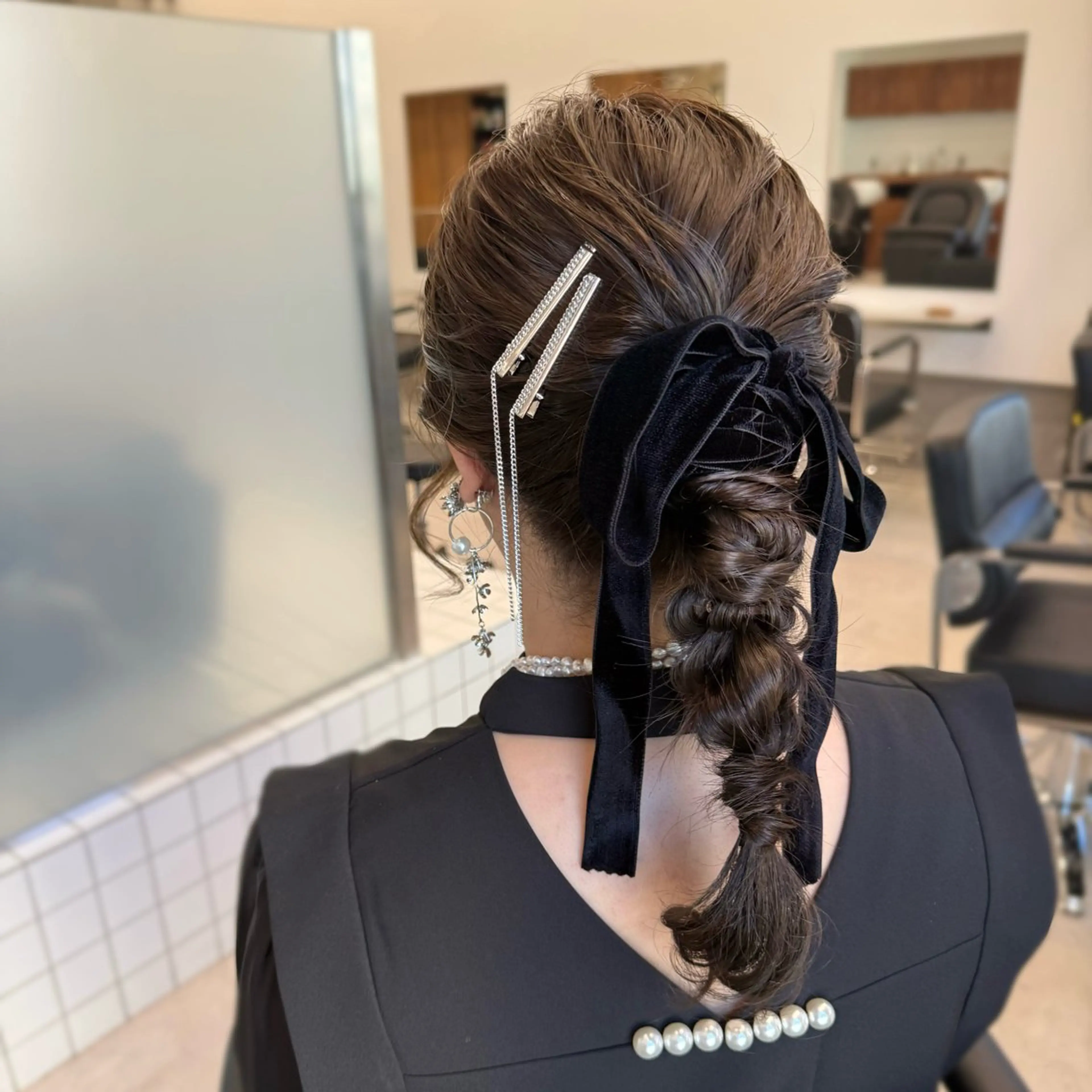 ミディアム カラー ヘアアレンジ カット ヘアカラー トリートメント ヘアセット 縮毛矯正+モテカラー 🎀✨mihoのヘアスタイル