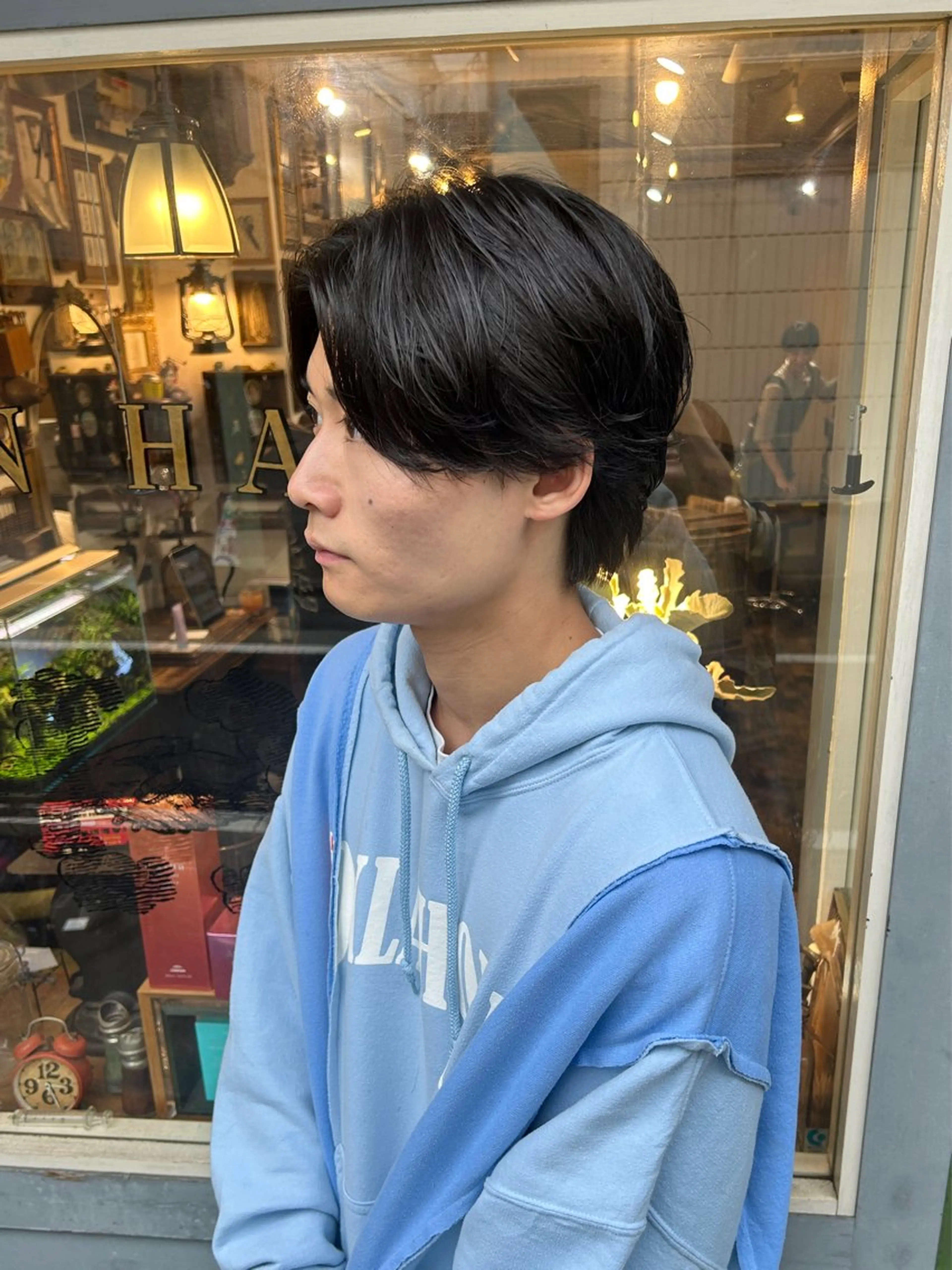 ショート パーマ メンズ メンズパーマ カット パーマ 清水千優/パーマ/透 明感カラー/メンズのヘアスタイル