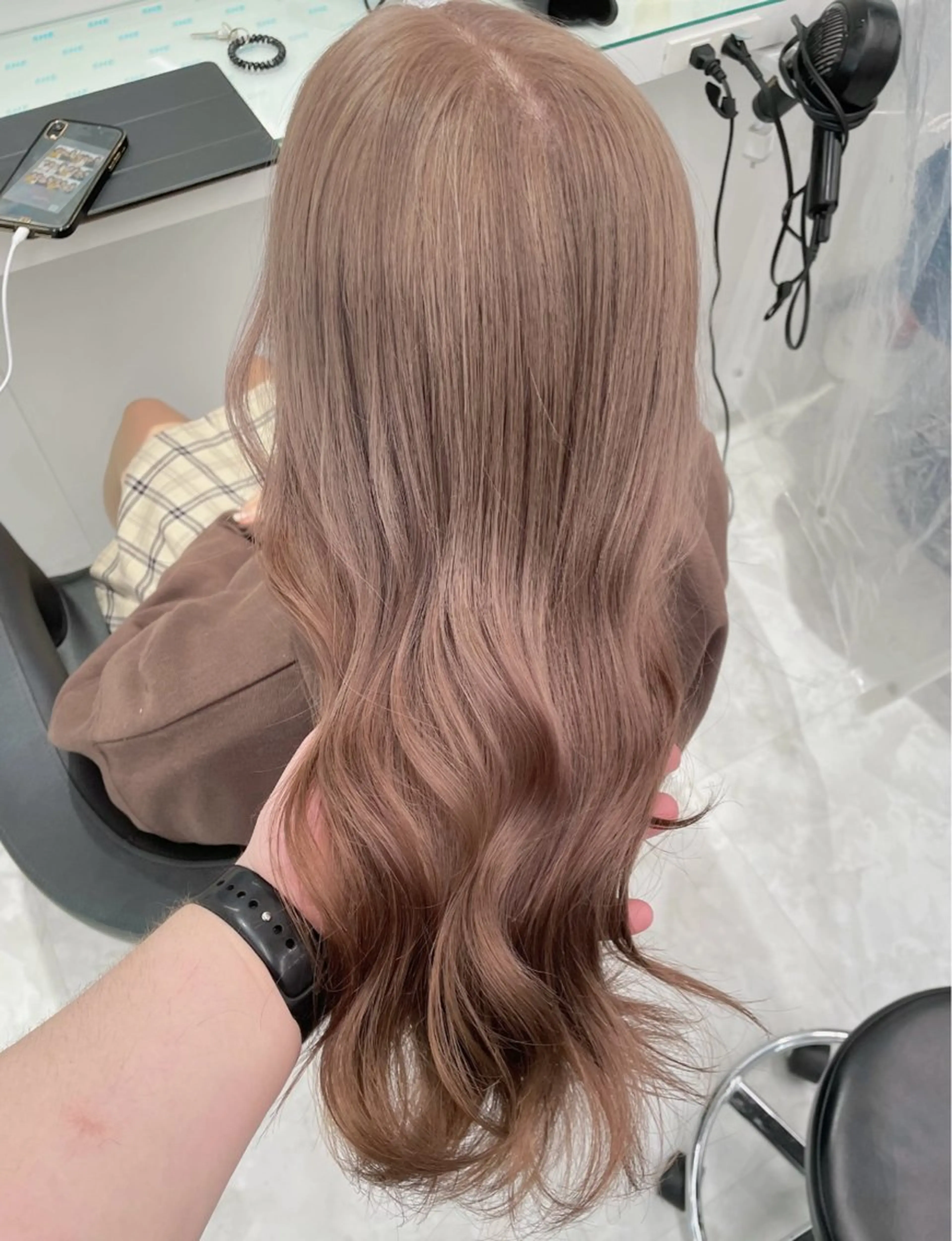 セミロング カラー カット ヘアカラー トリートメント ヘッドスパ ヘアセット 🤍ベージュ×艶髪 🤍Ryuta🤍のヘアスタイル