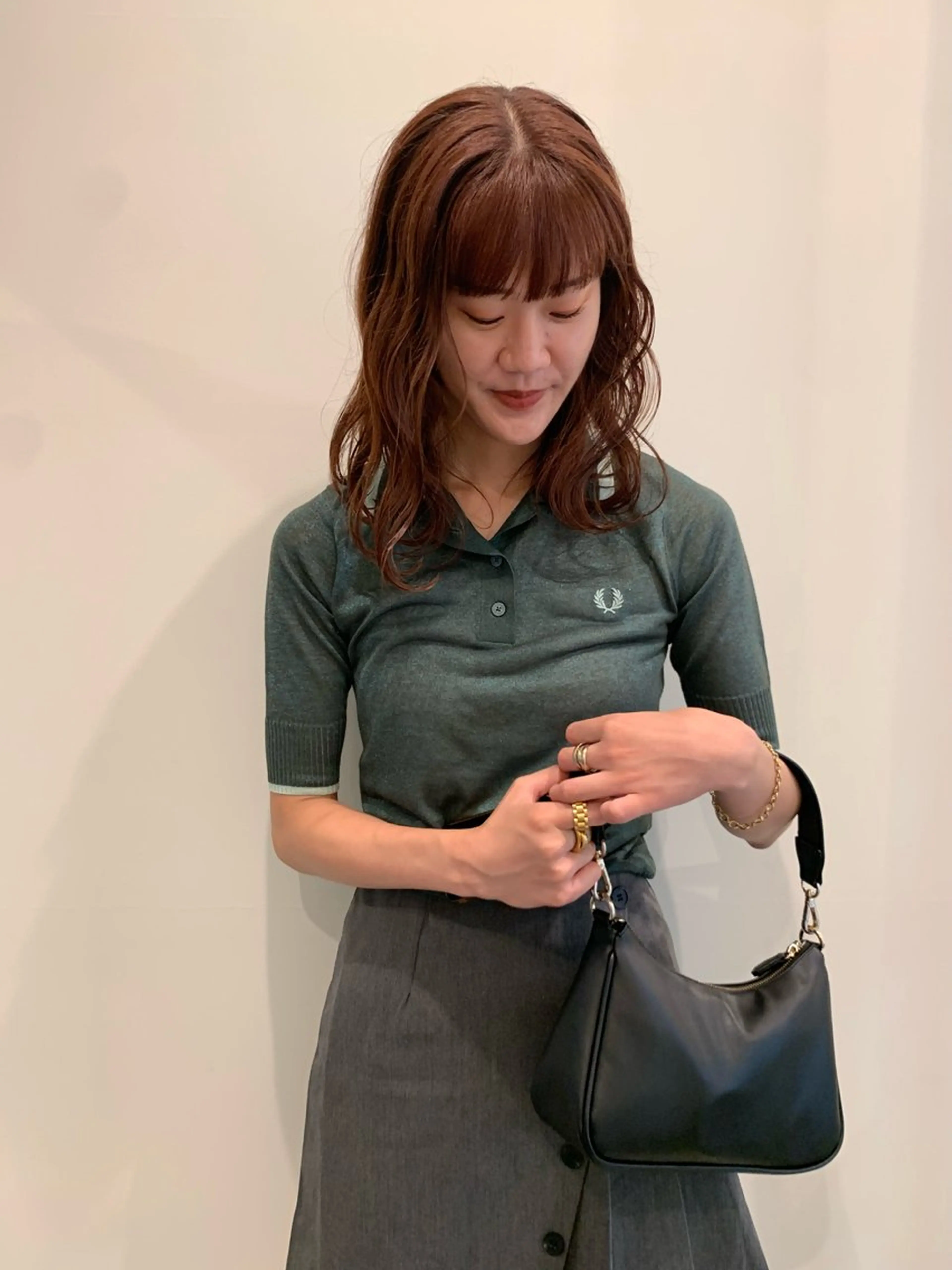 セミロング カラー メンズ カット ヘアカラー トリートメント 落合希 Olivebeigeのヘアスタイル