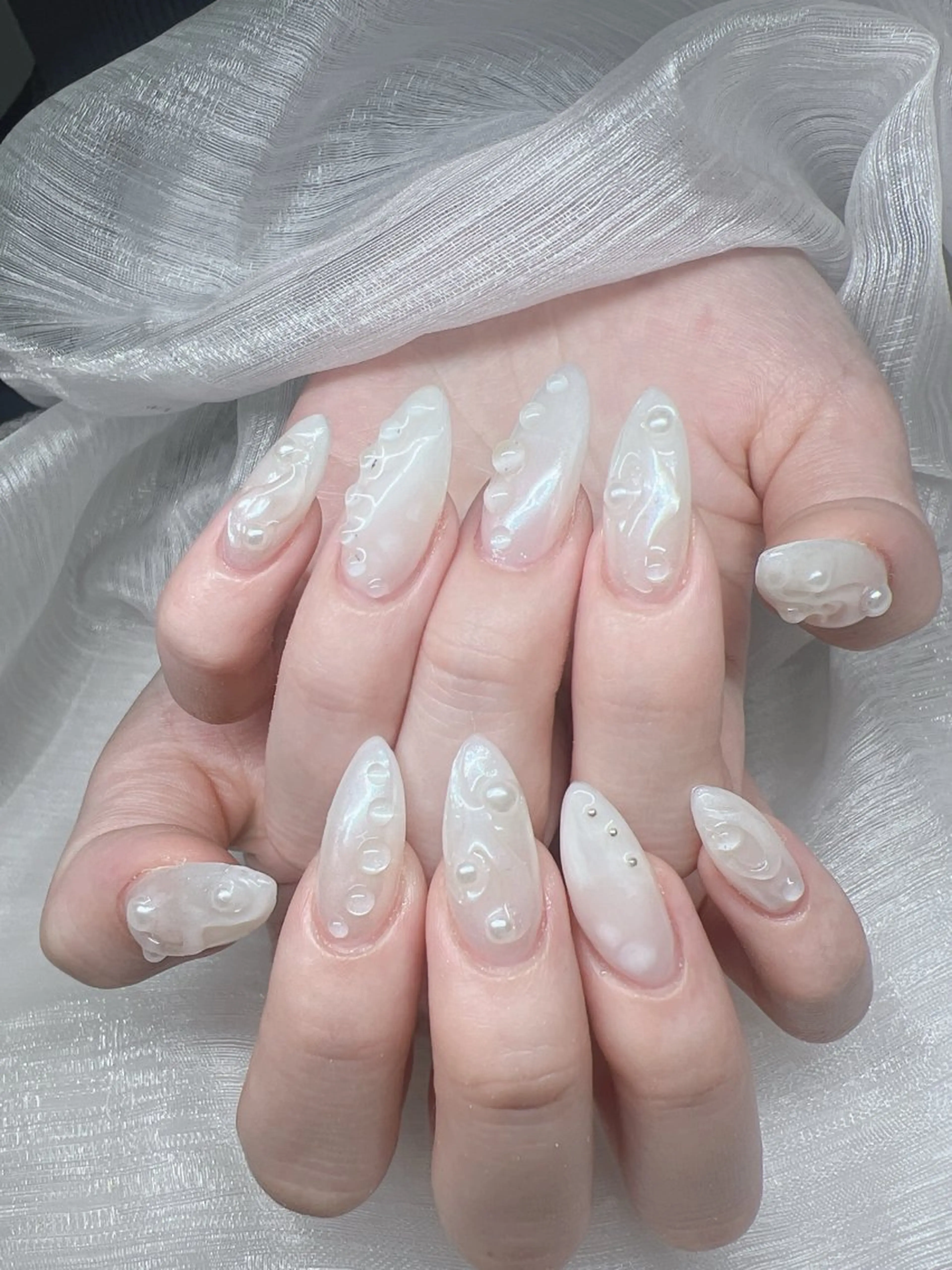 ネイル ハンドネイル Lee Nails チップ長さだし専門店のネイルデザイン