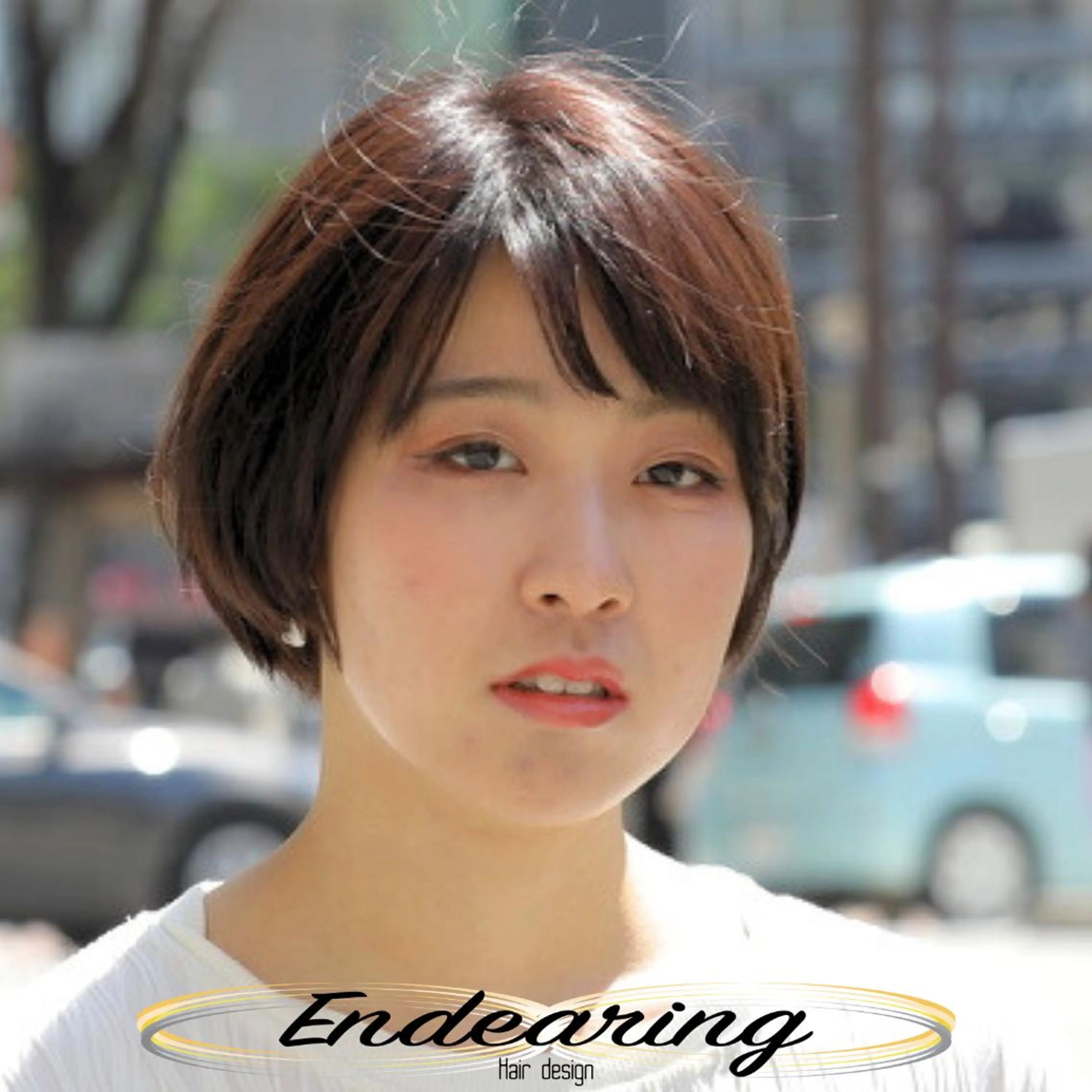 ミディアム カット ヘアカラー Endearing 銀座/レイヤーカットのヘアスタイル