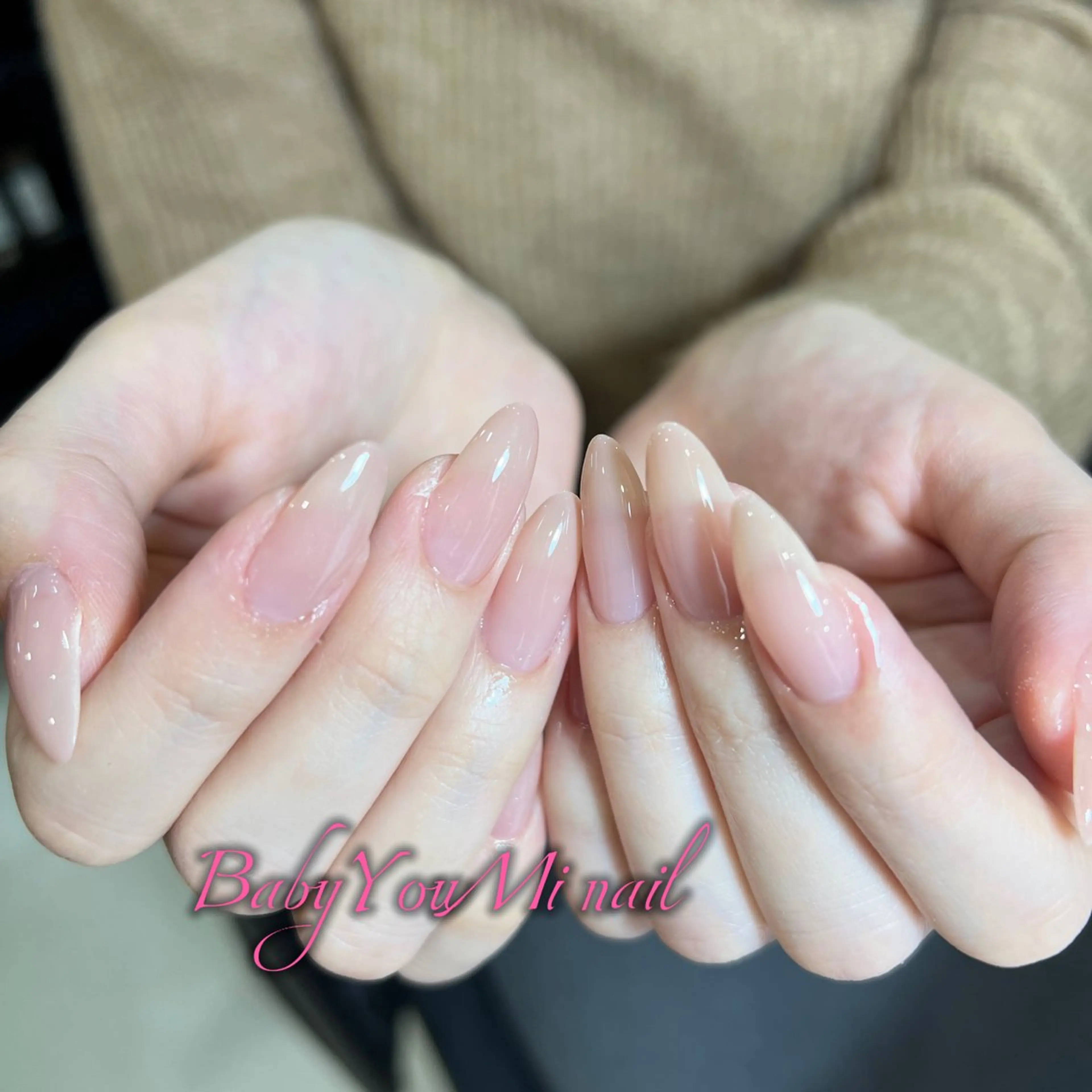 ネイル オーロラネイル フラワーネイル フットネイル フレンチネイル ジェルネイル ハンドネイル BabyYouMi ねねのネイルデザイン