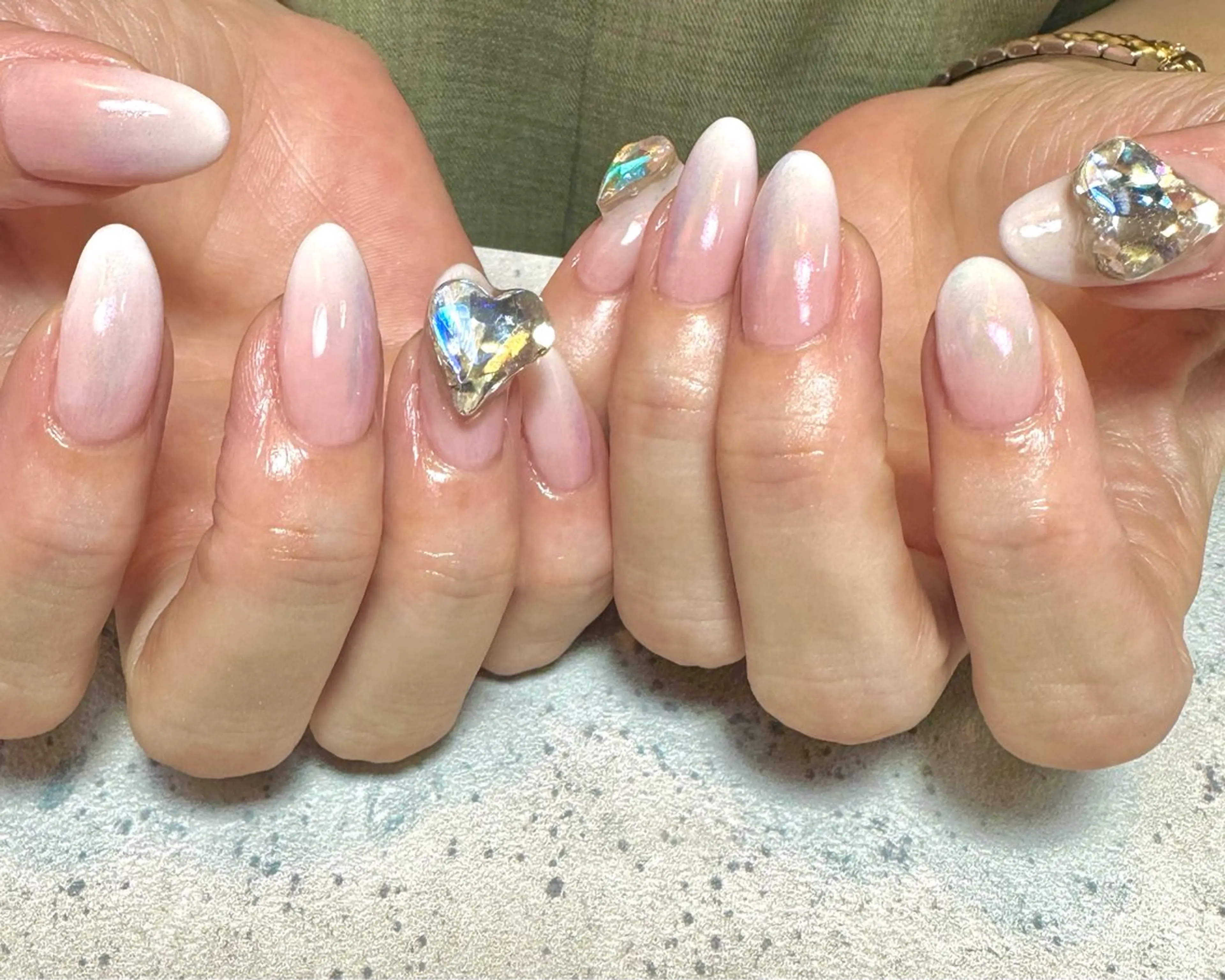 ネイル ハート ハンドネイル フットネイル GéRanium Harukaのネイルデザイン