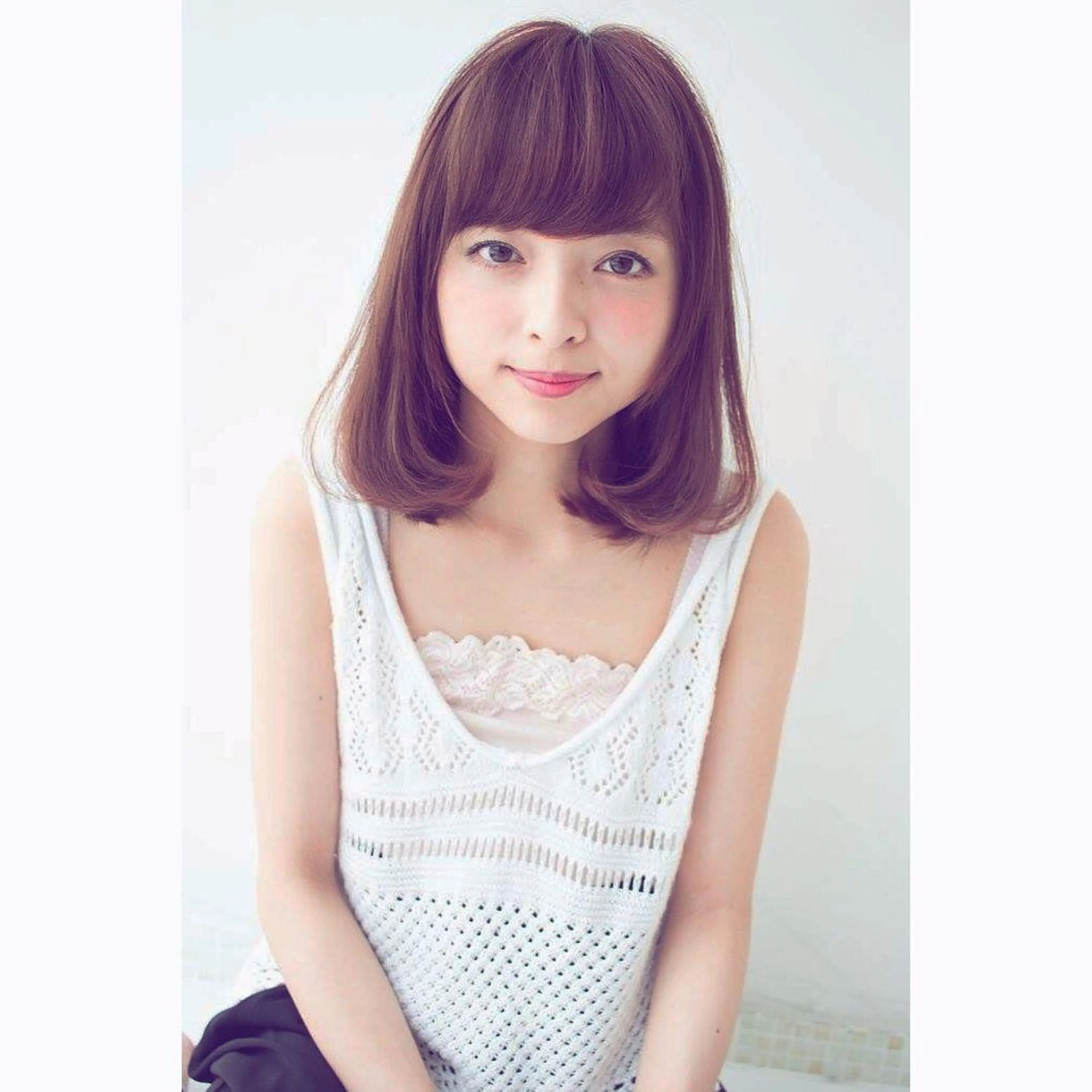 ミディアム セミロング カラー パーマ STAR所属・内藤 達也のヘアスタイル