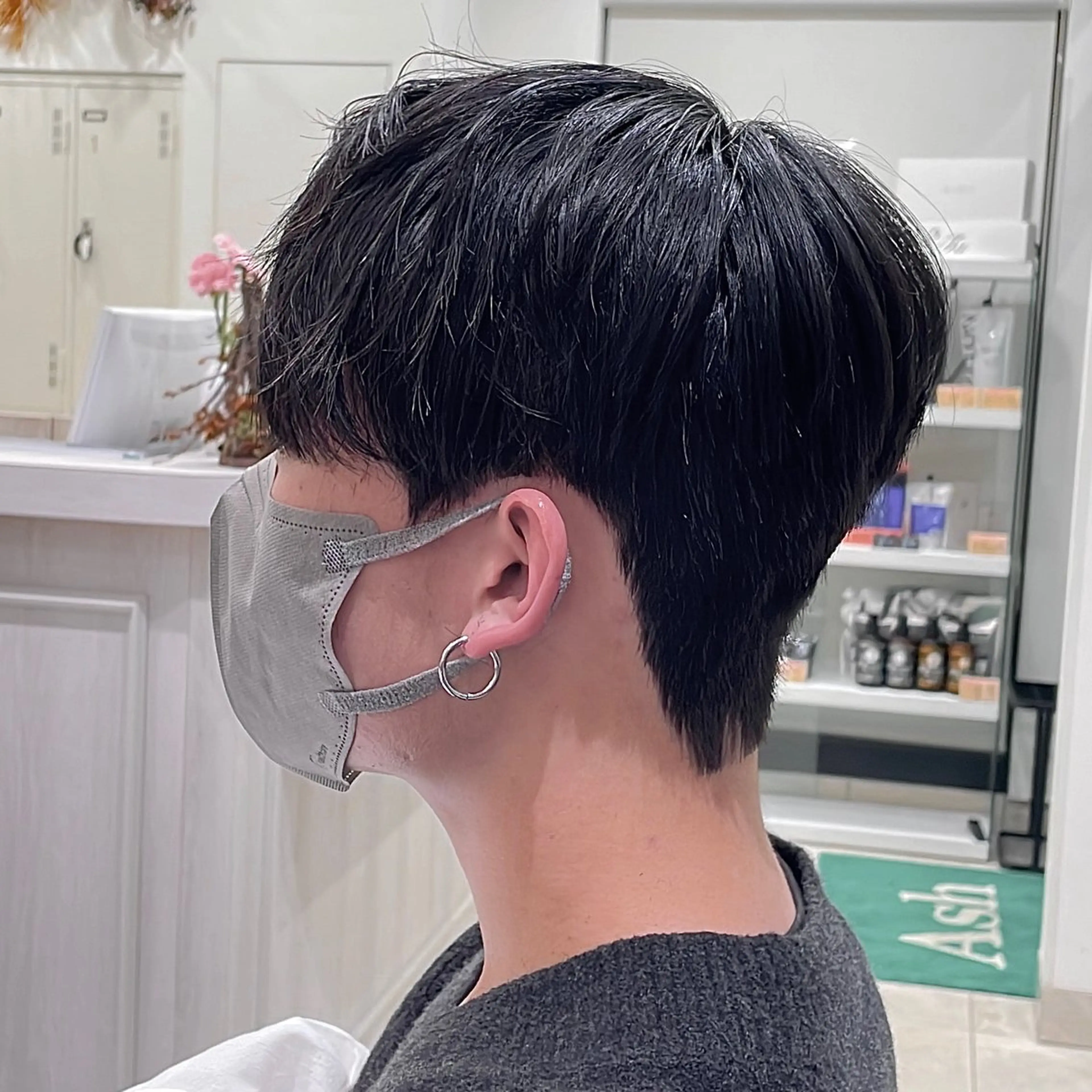 ショート パーマ ヘアアレンジ メンズ パク・ボミン小野リエ 韓国ハーフ🦊のヘアスタイル