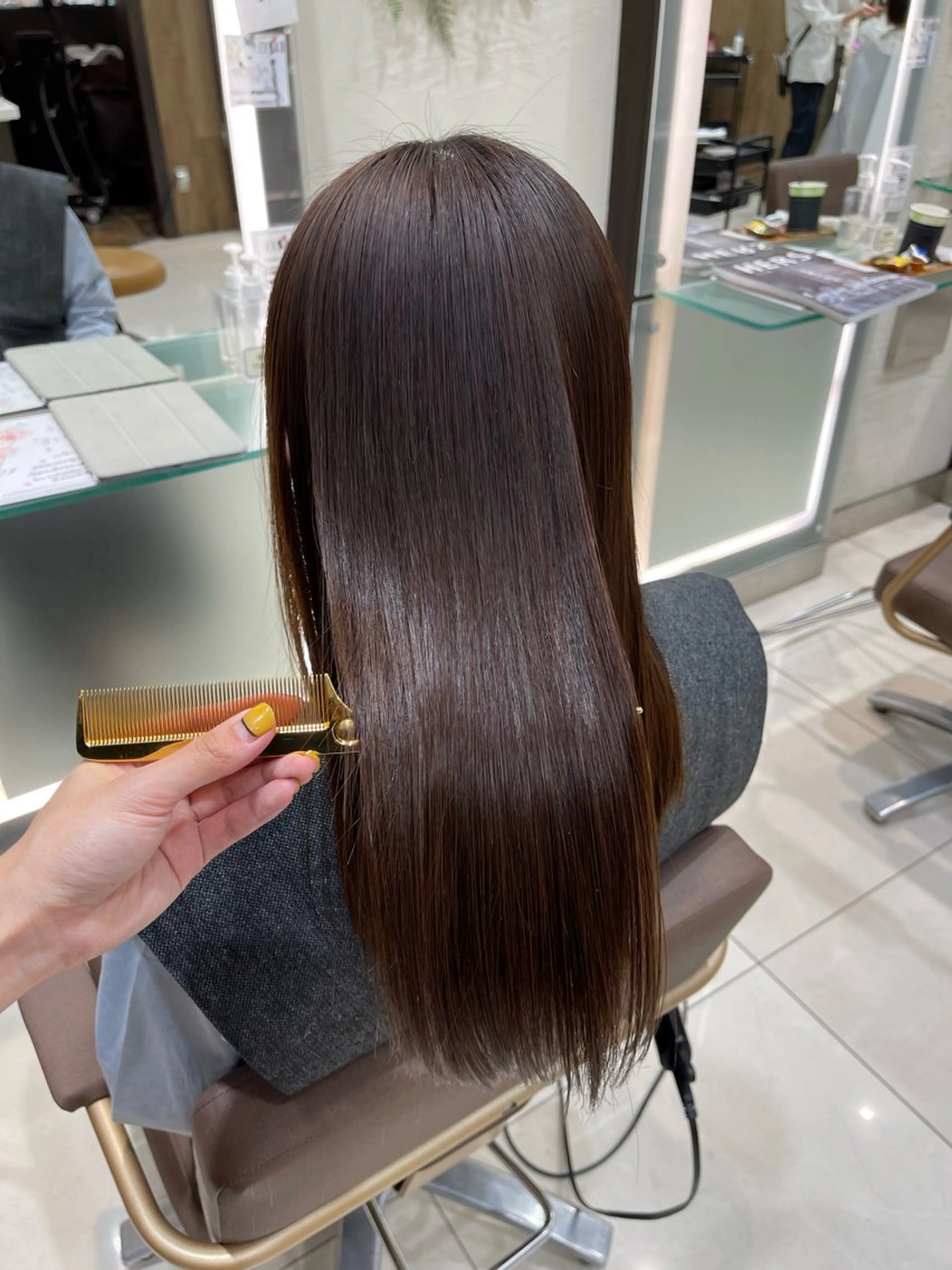 セミロング 美髪×縮毛矯正 水上真由美😘のヘアスタイル