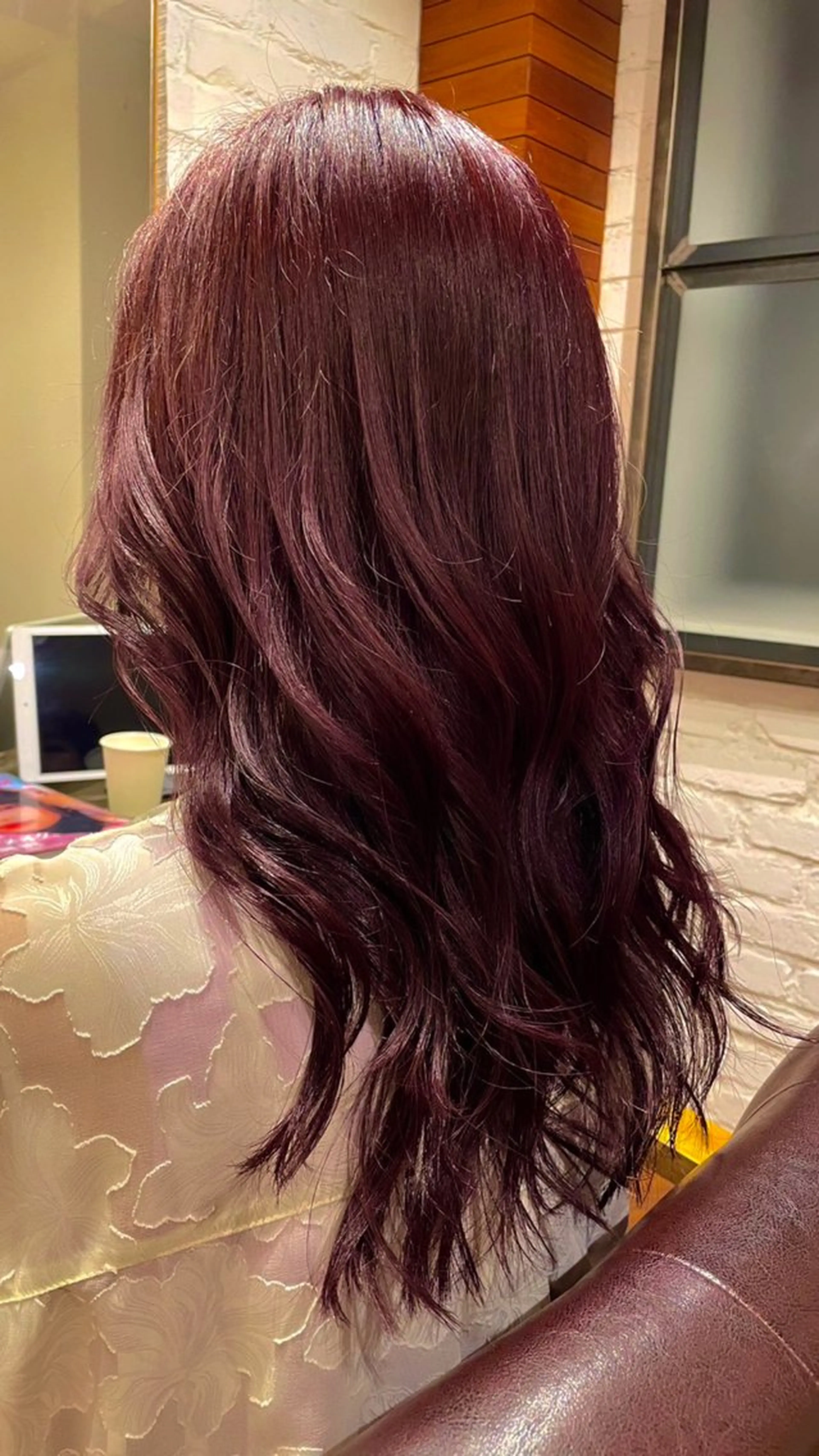 ロング カラー ダブルカラー ヘアカラー トリートメント レイヤー/グレージュ 赤み消し/コウスケのヘアスタイル