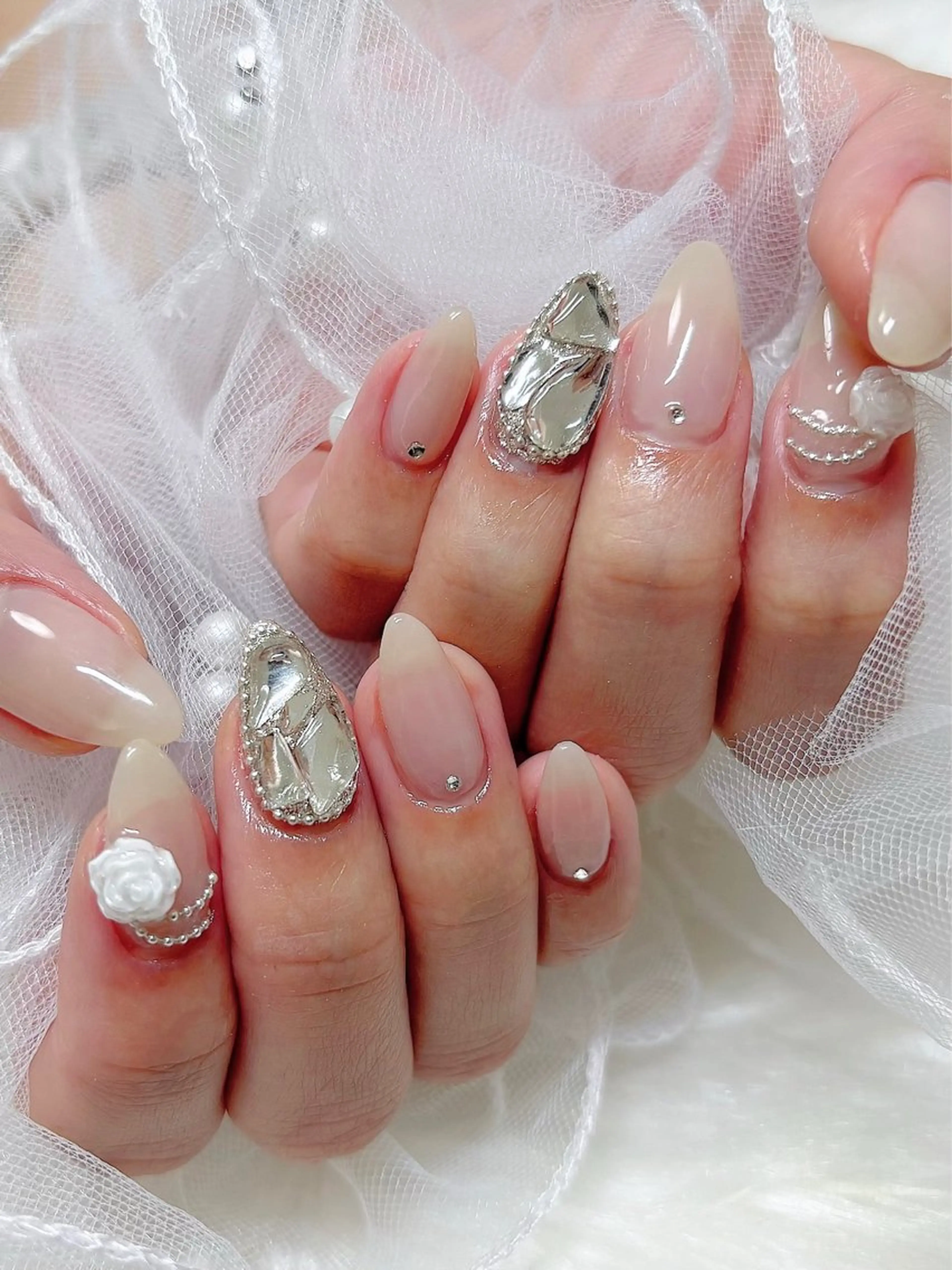 ネイル ハンドネイル Zir nail 津田沼店所属・☁️ ゆい 🧸💛のネイルデザイン
