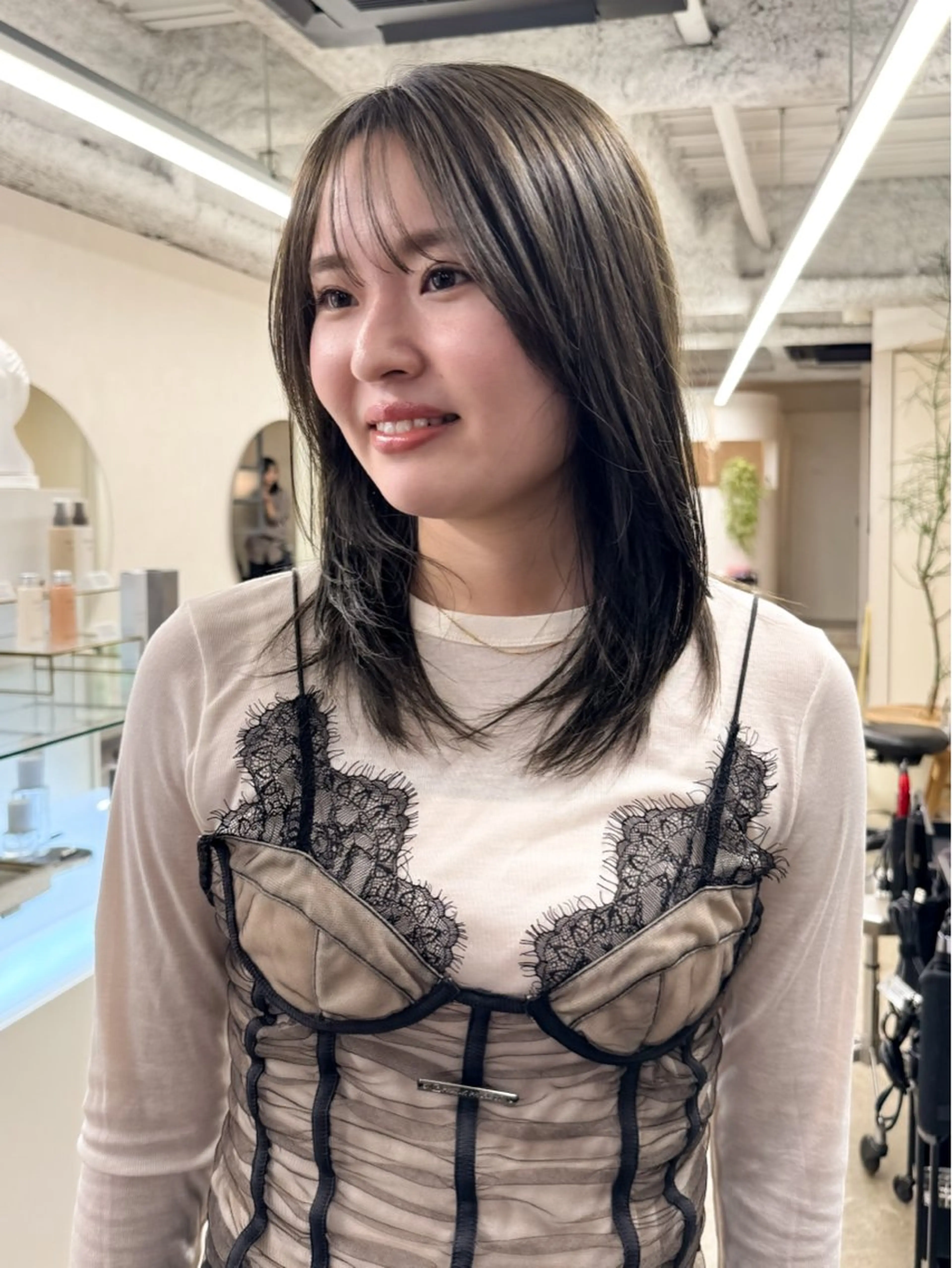 ミディアム kiji所属・kiji NAHO/ パーマ／久屋大通のヘアスタイル