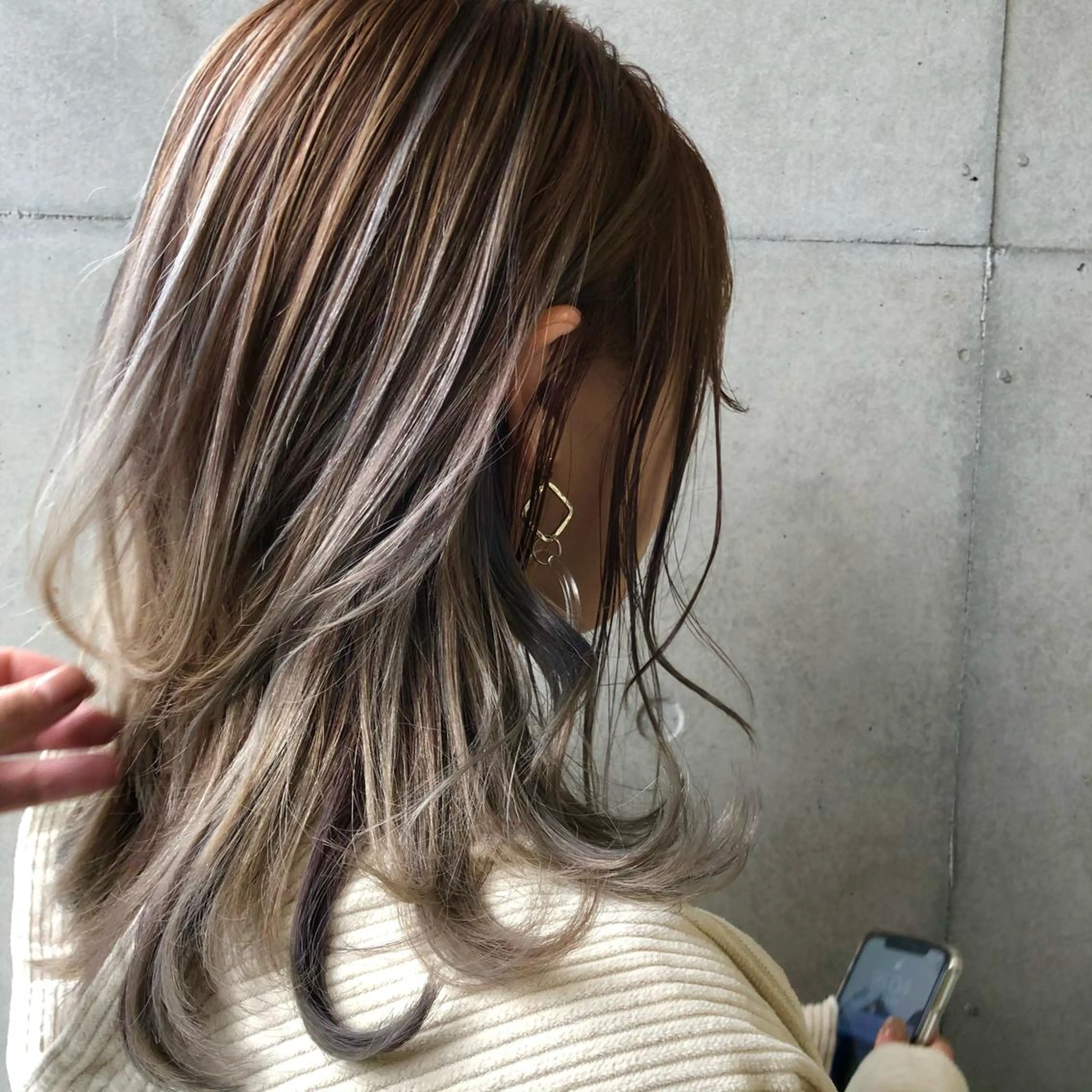 セミロング カラー 柔らかカラー🫧🌱 ナナコのヘアスタイル