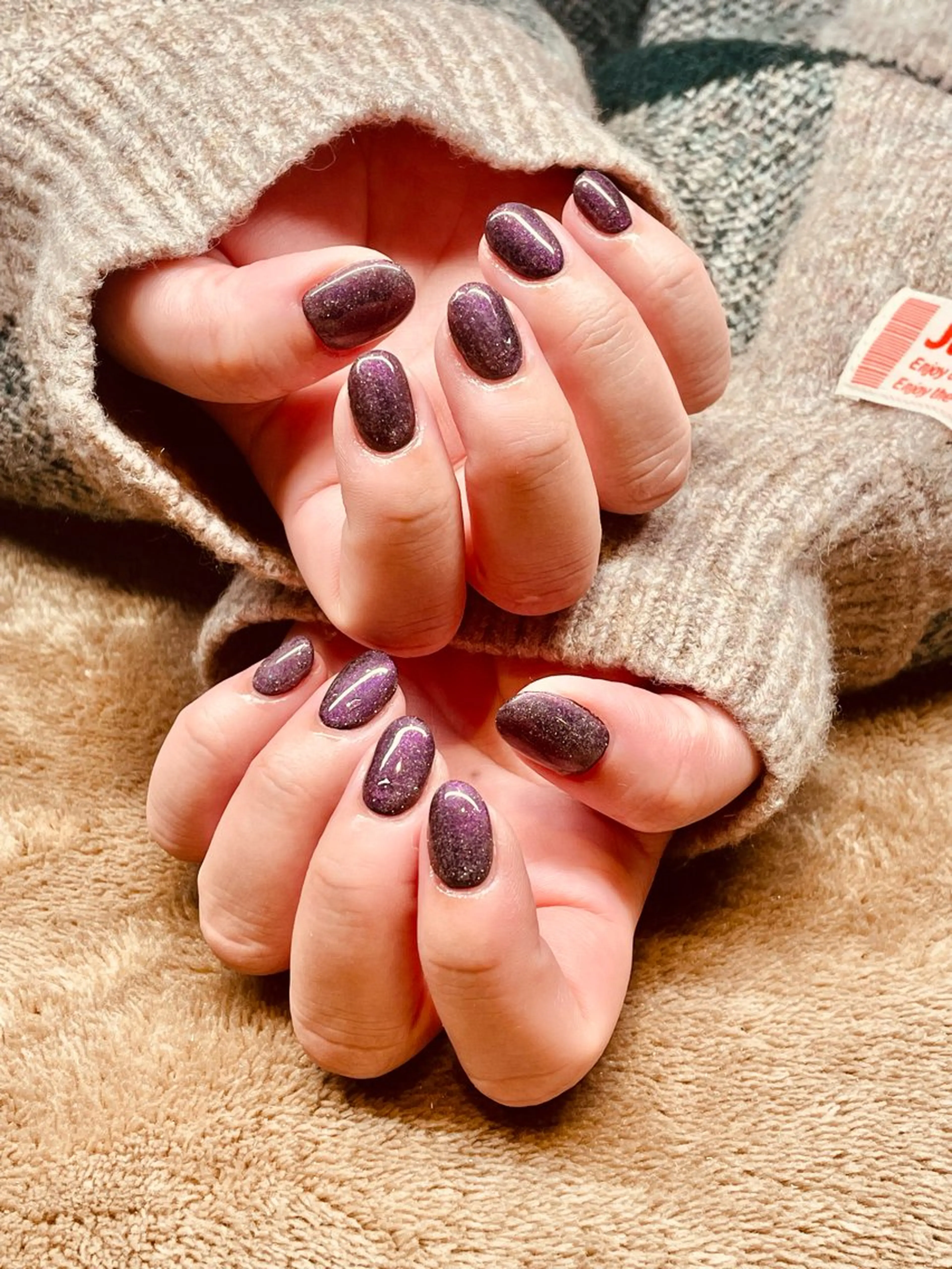 ネイル フラッシュネイル パープル bea  merci所属・beamerci🌼 SHIORIのネイルデザイン