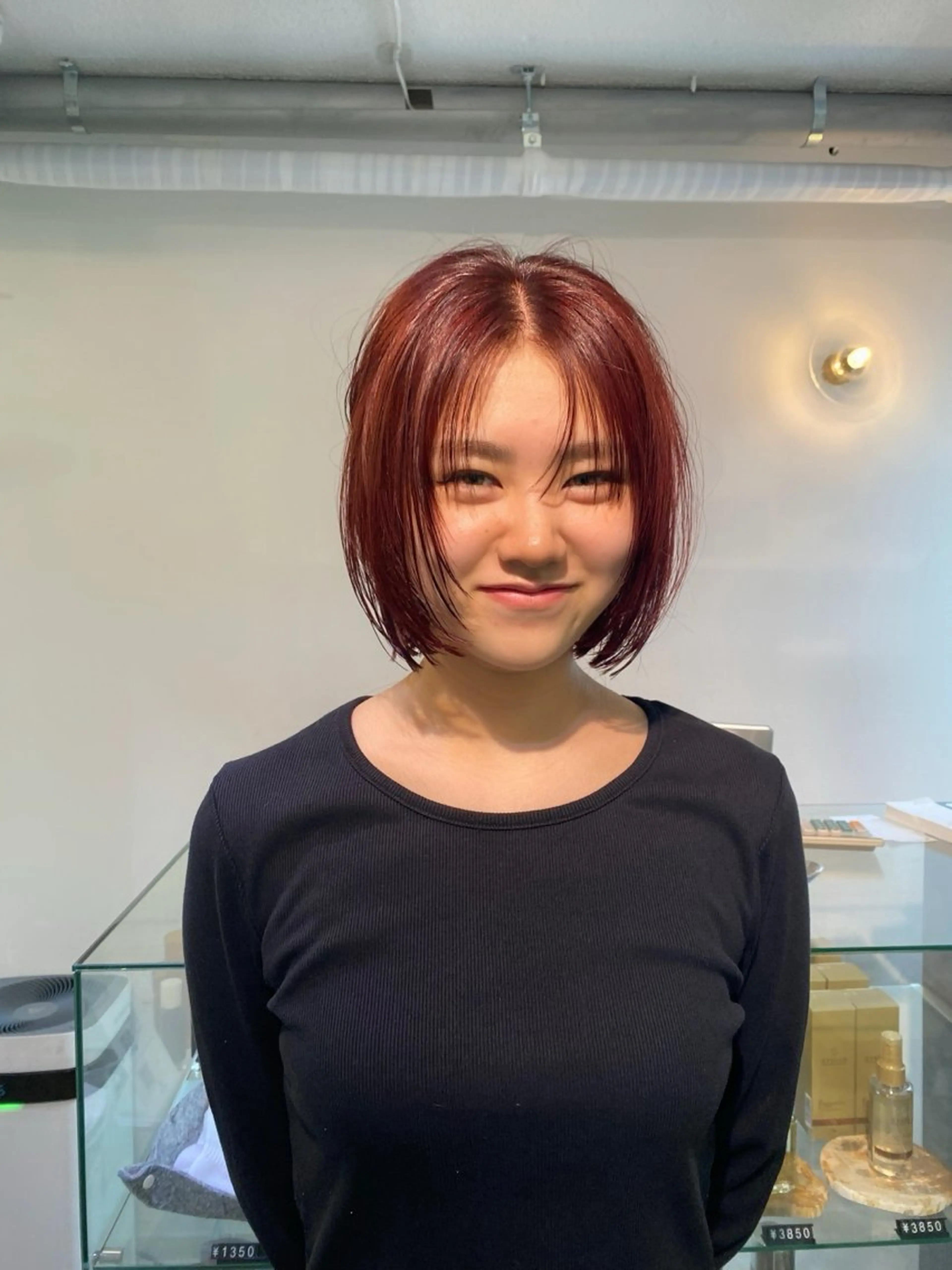 ショート カット ヘアカラー トリートメント LUCCI所属・udaハイトーン /ボブ/レイヤーのヘアスタイル