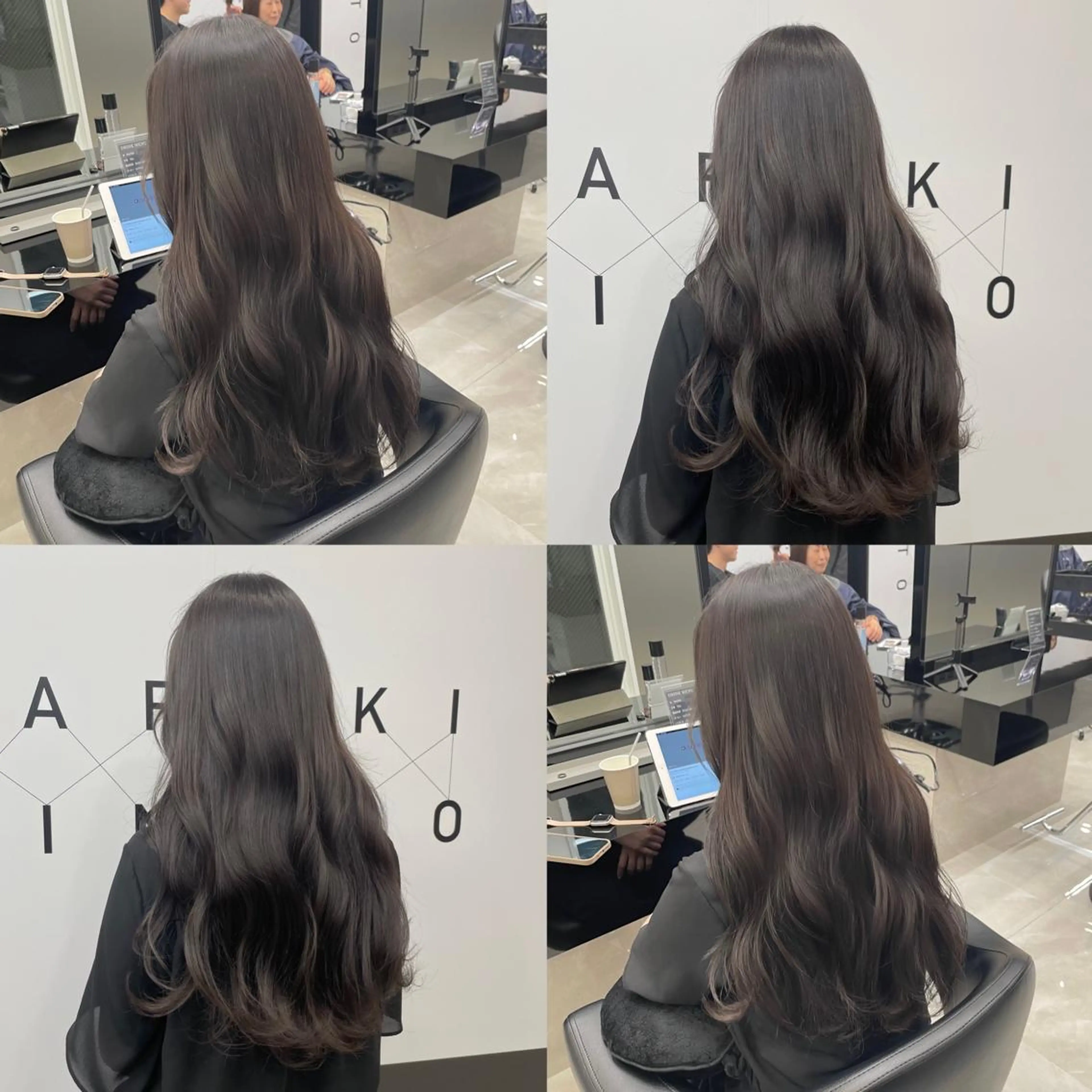 ロング カラー アッシュ アッシュグレー アッシュグレージュ 透明感カラー グレージュ ヘアカラー トリートメント HARUKI MINATO Japan SENDAI所属・🌈【透明感・韓国 ヘア】がっきー🌈のヘアスタイル