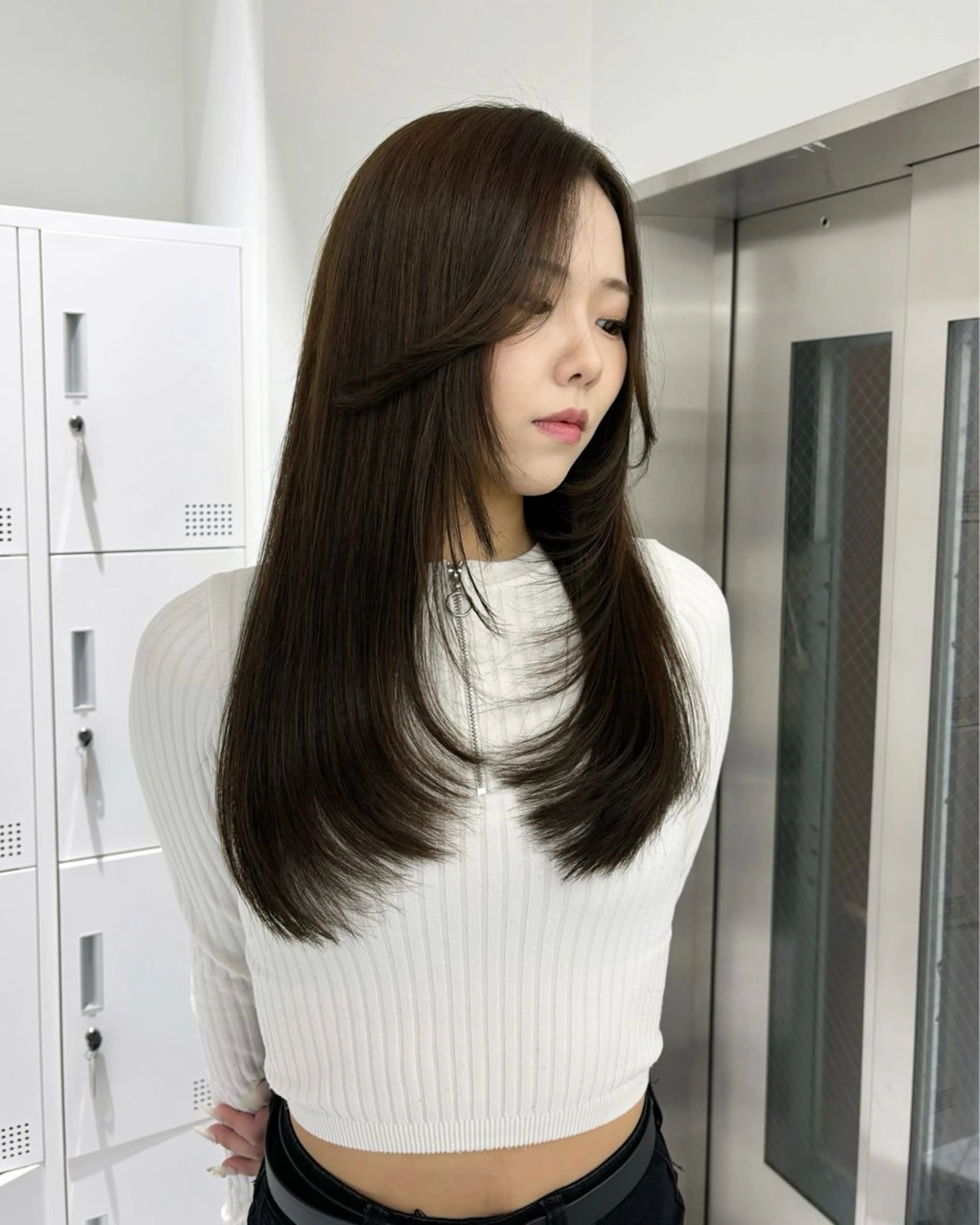 ロング カラー レイヤーカット カット ヘアカラー Beleza Era所属・韓国レイヤー/ 縮毛矯正🎀minaのヘアスタイル