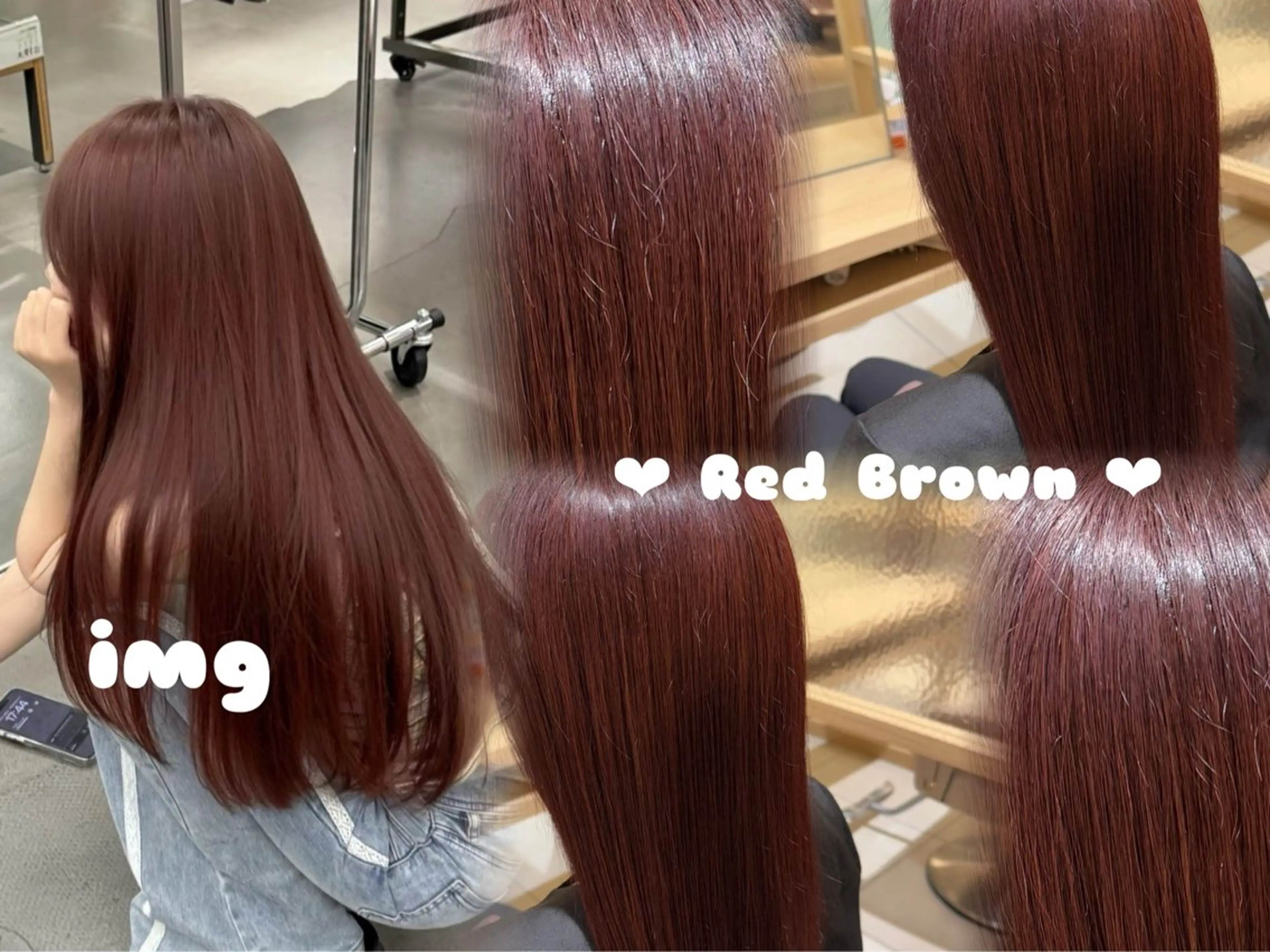 ロング カラー ブラウンカラー レッドカラー レッドブラウン ヘアカラー トリートメント 🫧🧸カラーヘアメ 🫧MIO🧸🫧のヘアスタイル