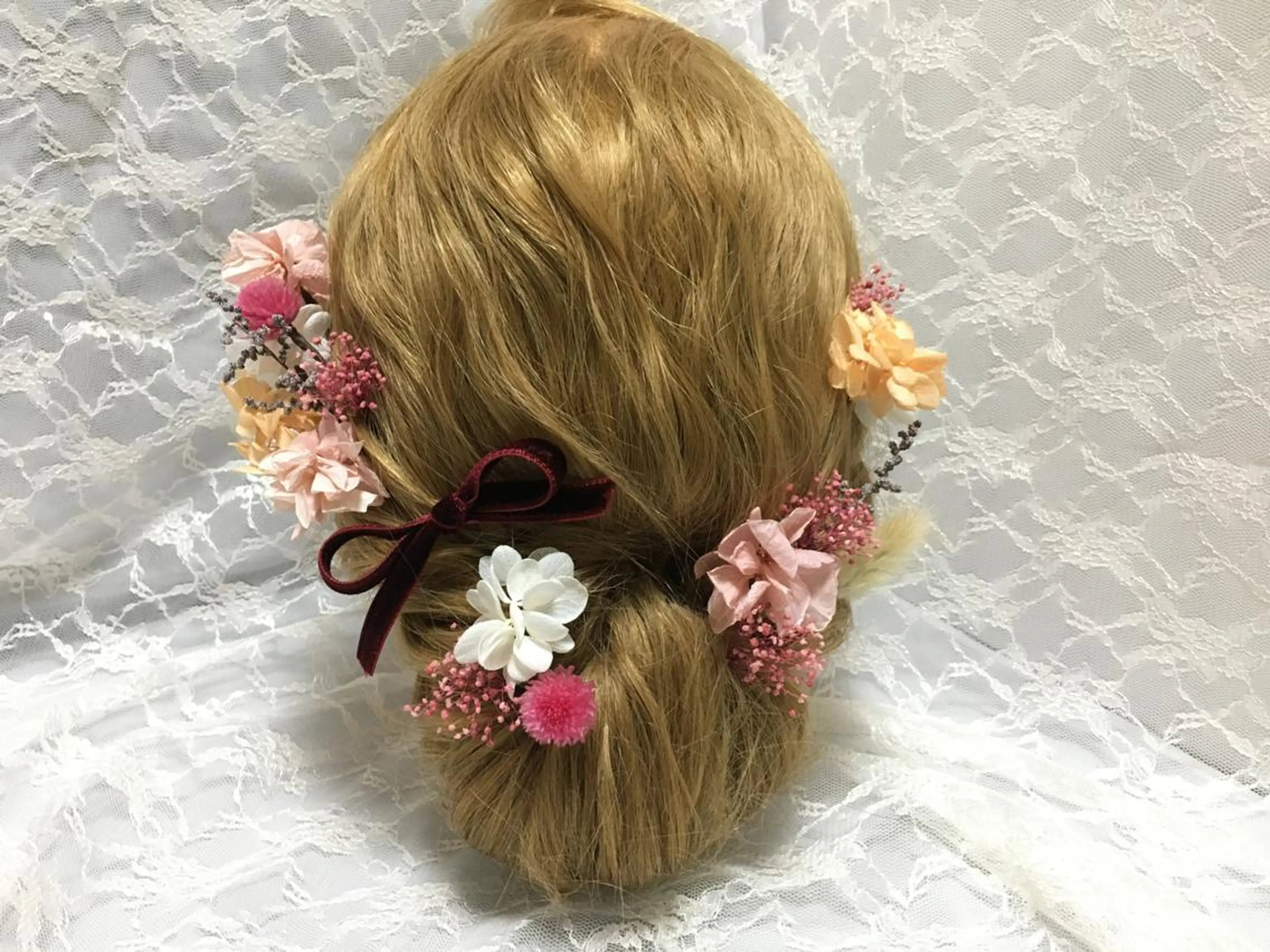 ショート ヘアアレンジ 成人式 結婚式・ブライダル 卒業式のヘアスタイル 髪飾り ヘアアンドメイクムタ 新居のヘアスタイル