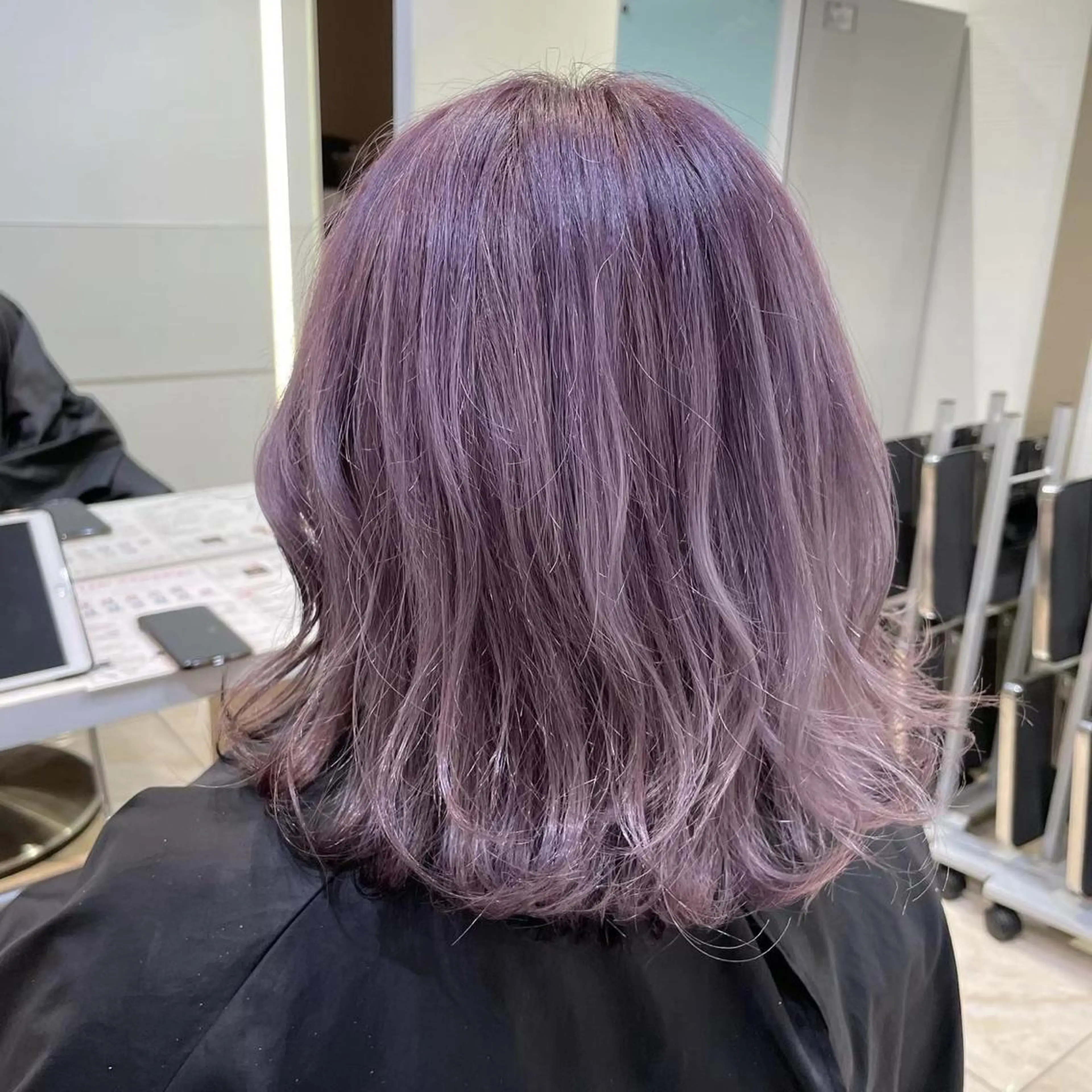 セミロング カラー 波巻パーマ/毛流れ パーマ☘️りゅうせいのヘアスタイル