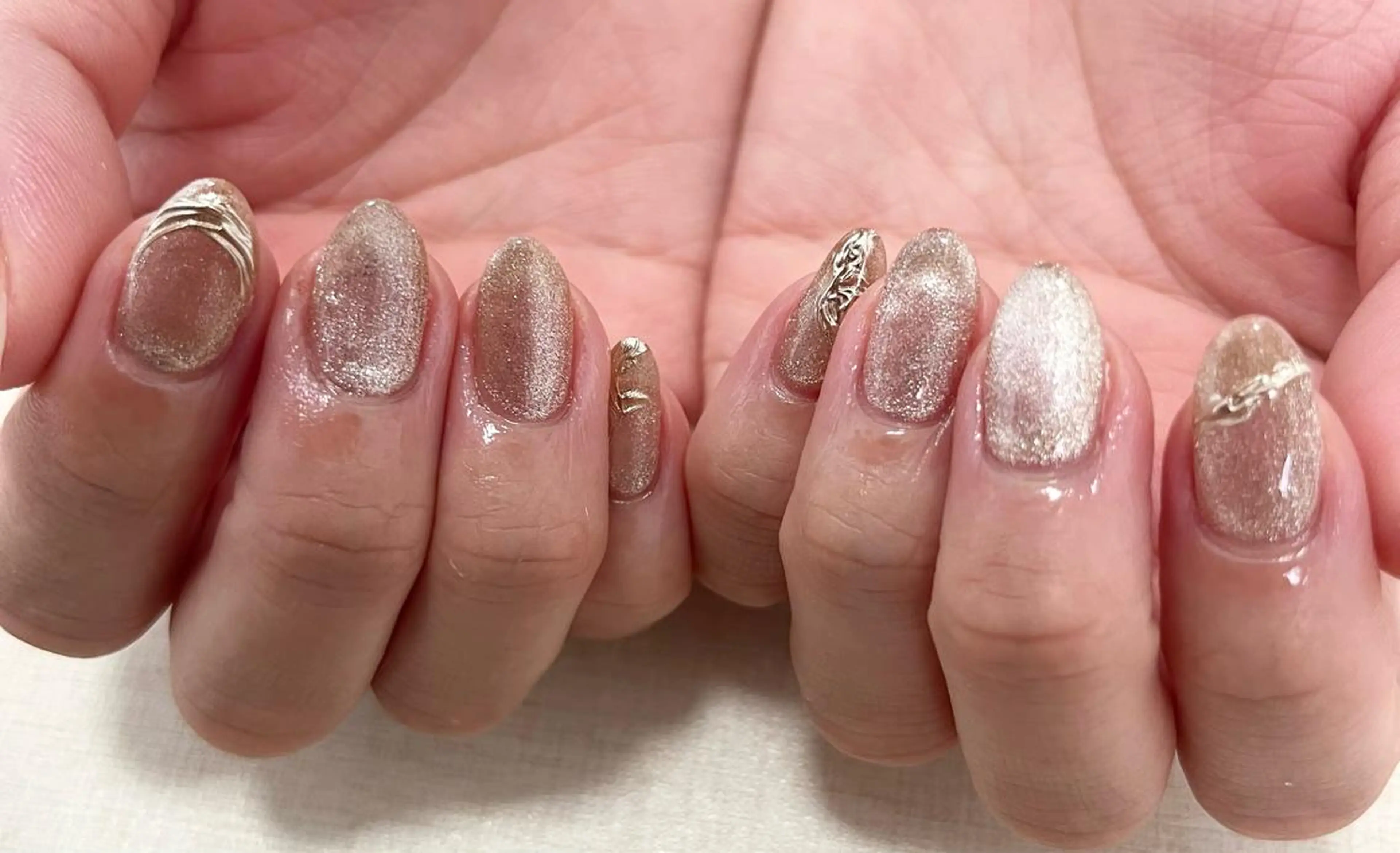 ネイル マグネットネイル ニュアンスネイル ハンドネイル わたなべ さやかのネイルデザイン