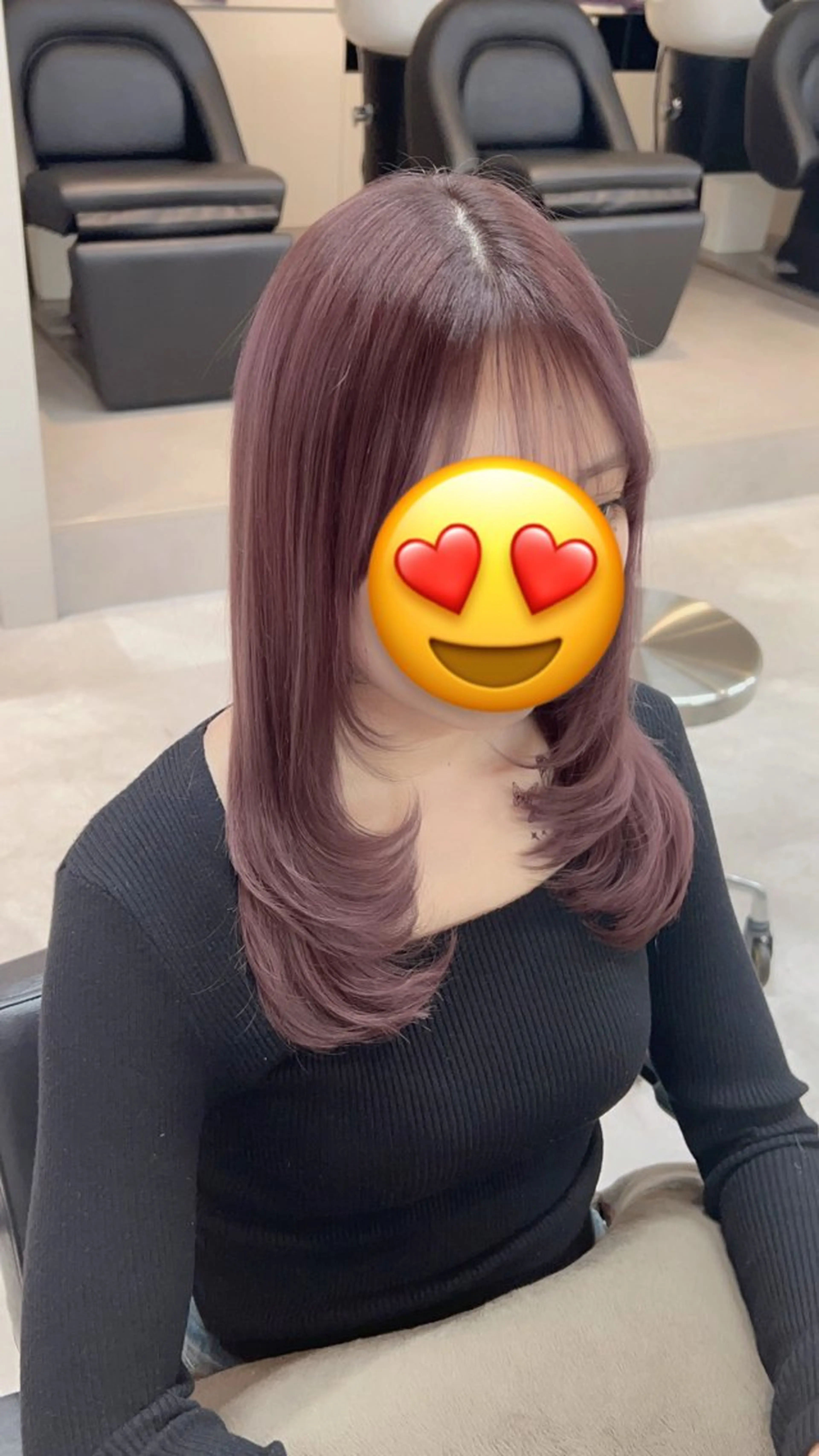セミロング カラー 縮毛矯正♡透明感 カラー髙田海斗のヘアスタイル