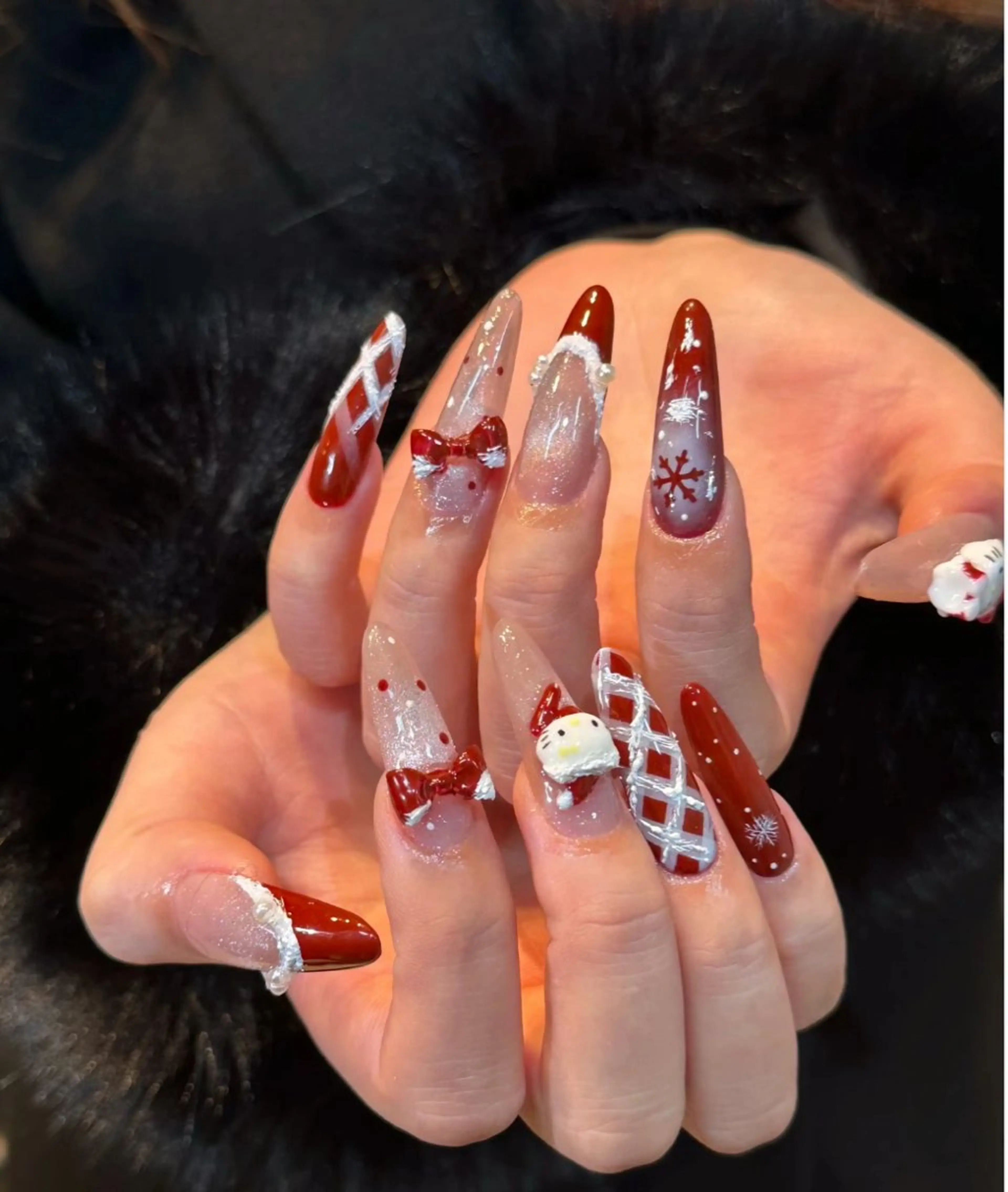 ネイル アートネイル オーロラネイル チークネイル フレンチネイル ガラスフレンチ ハンドネイル 🎀🎀YooLi Nail Salonのネイルデザイン