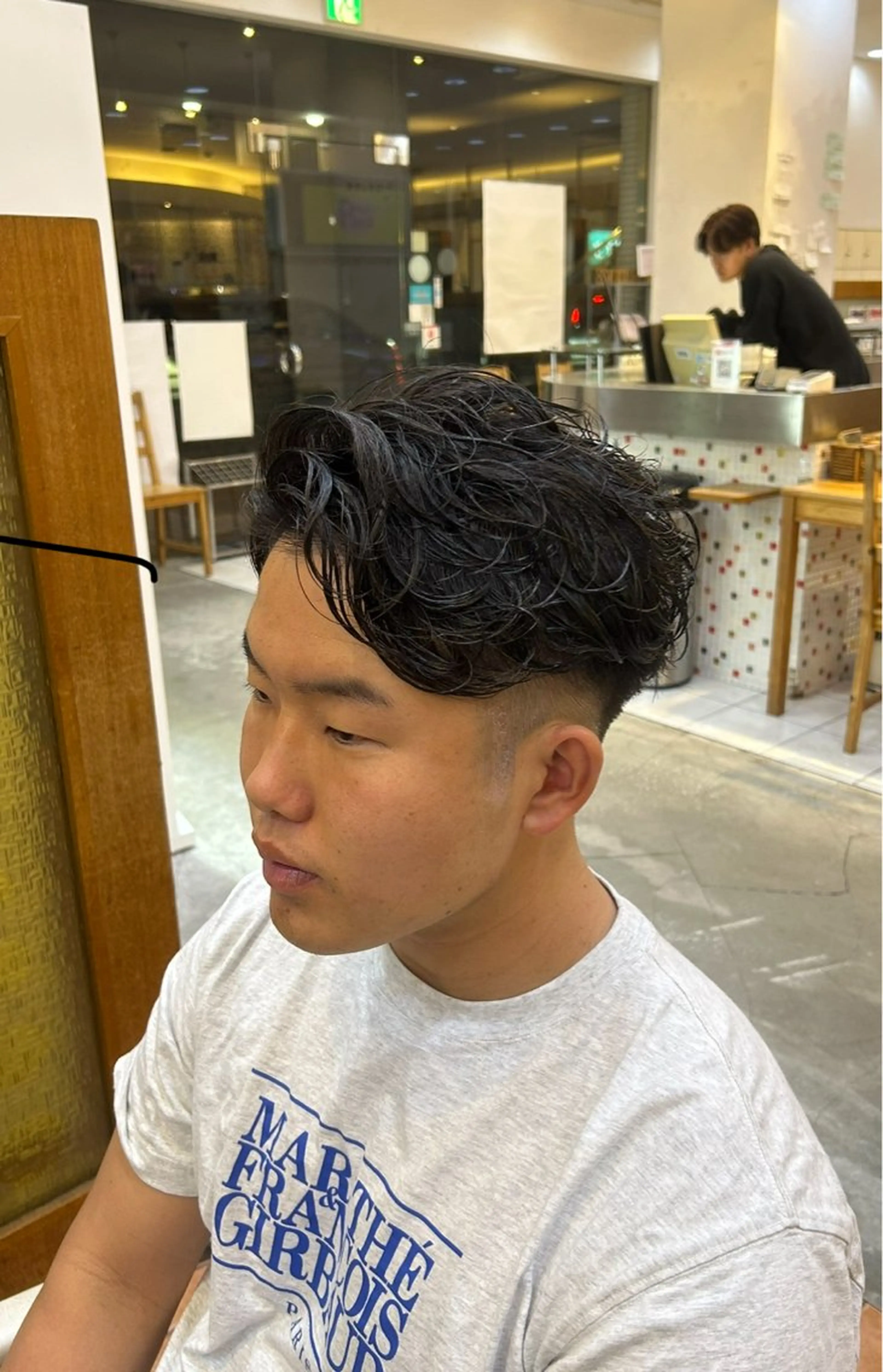 ミディアム パーマ メンズ カット パーマ メンズパーマ/ フェード　Tumのヘアスタイル