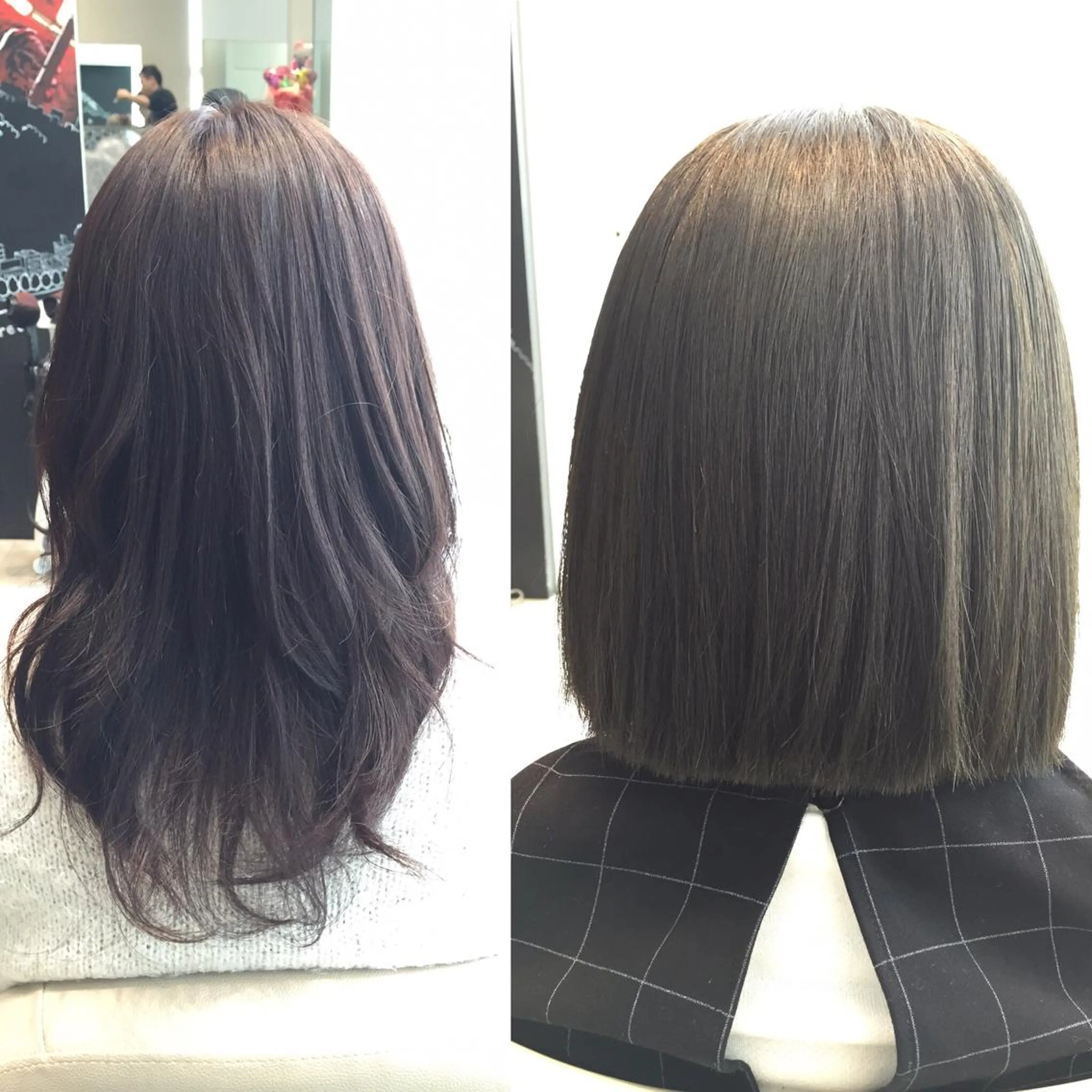 ミディアム セミロング カラー ブラウンカラー Re:ta KANZOのヘアスタイル