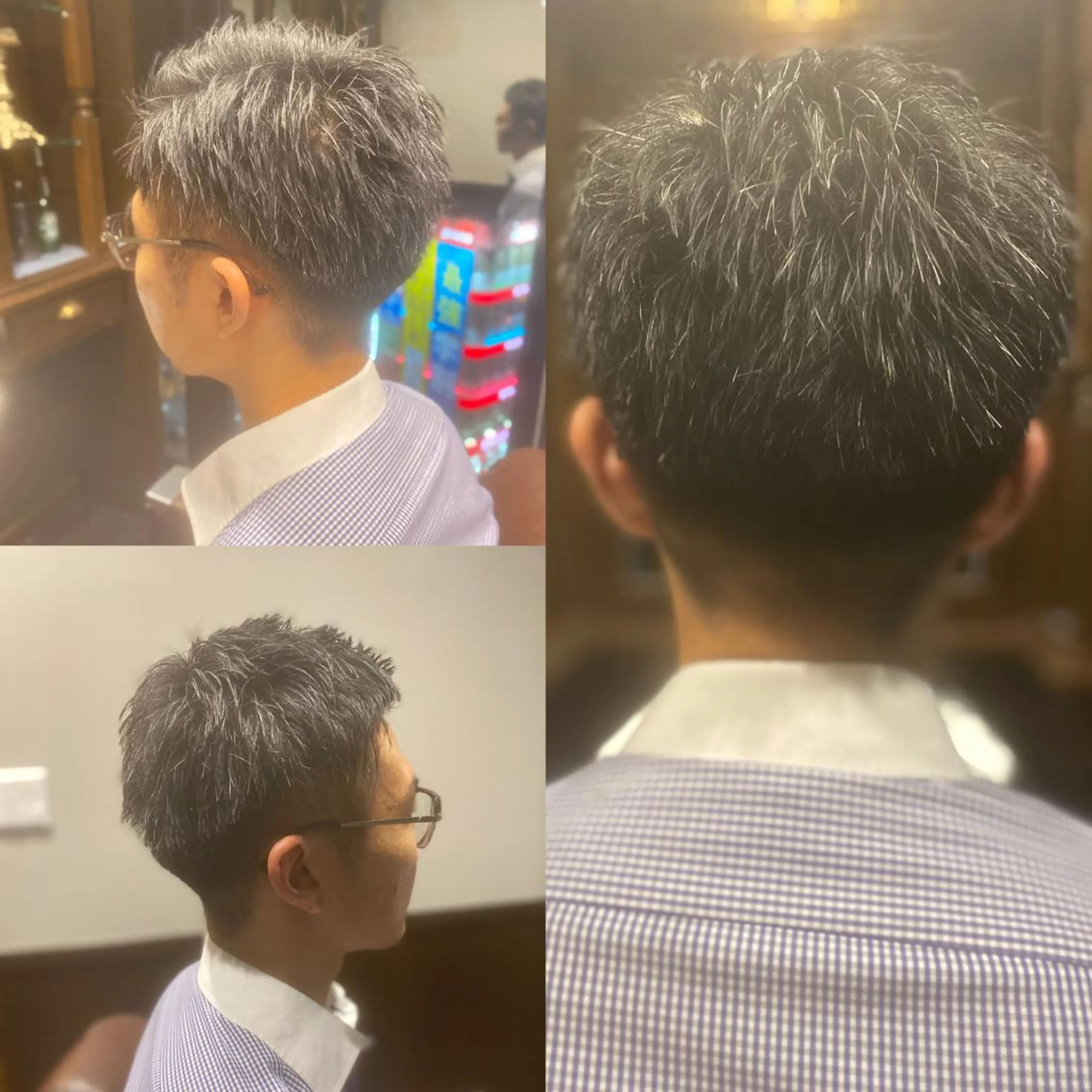 ミディアム メンズ 菅野 綺華のヘアスタイル
