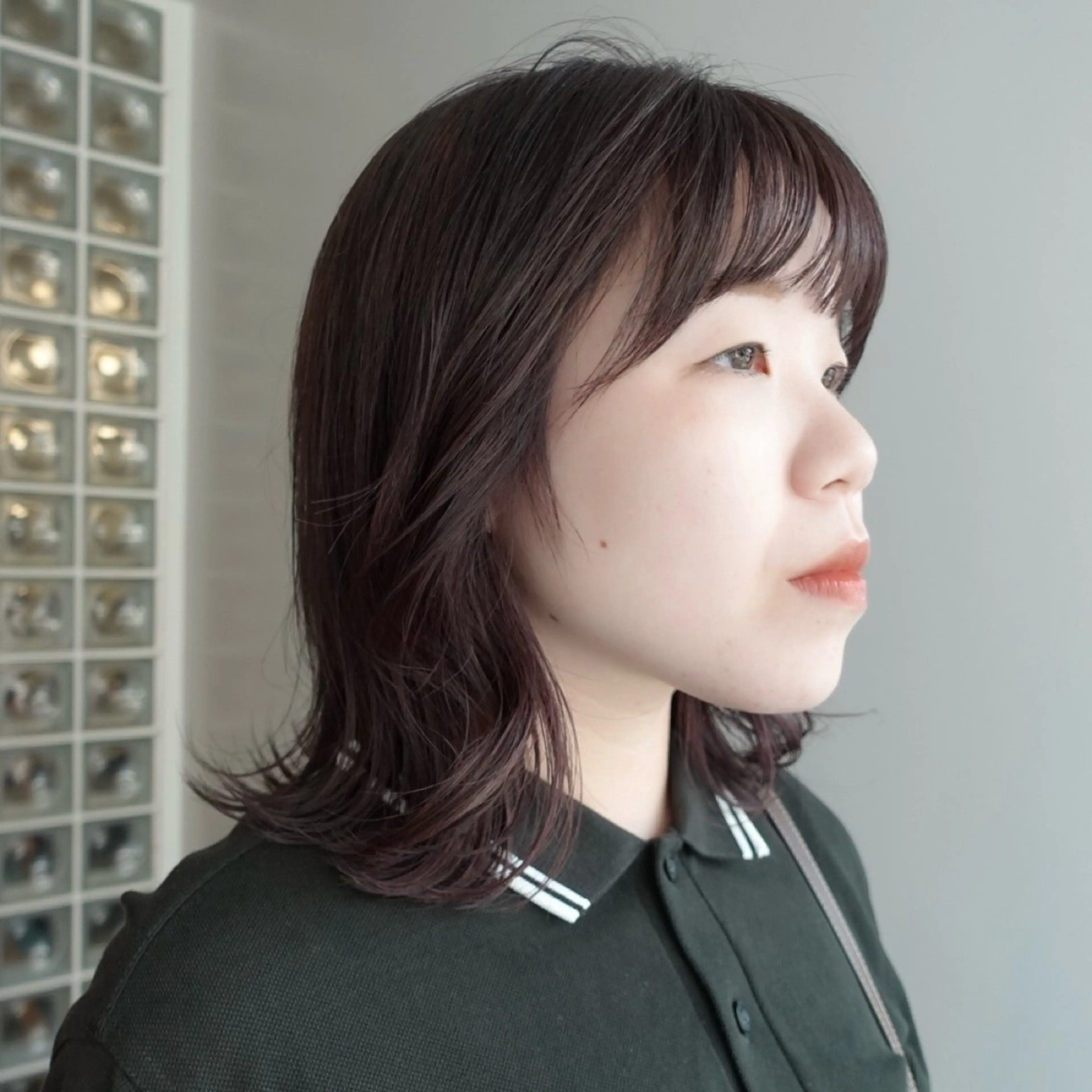 ミディアム カラー ヘアアレンジ ベージュカラー ブリーチ ブラウンカラー ブラウンベージュ カット ヘアカラー 🌐サトウ リョウ🌐のヘアスタイル