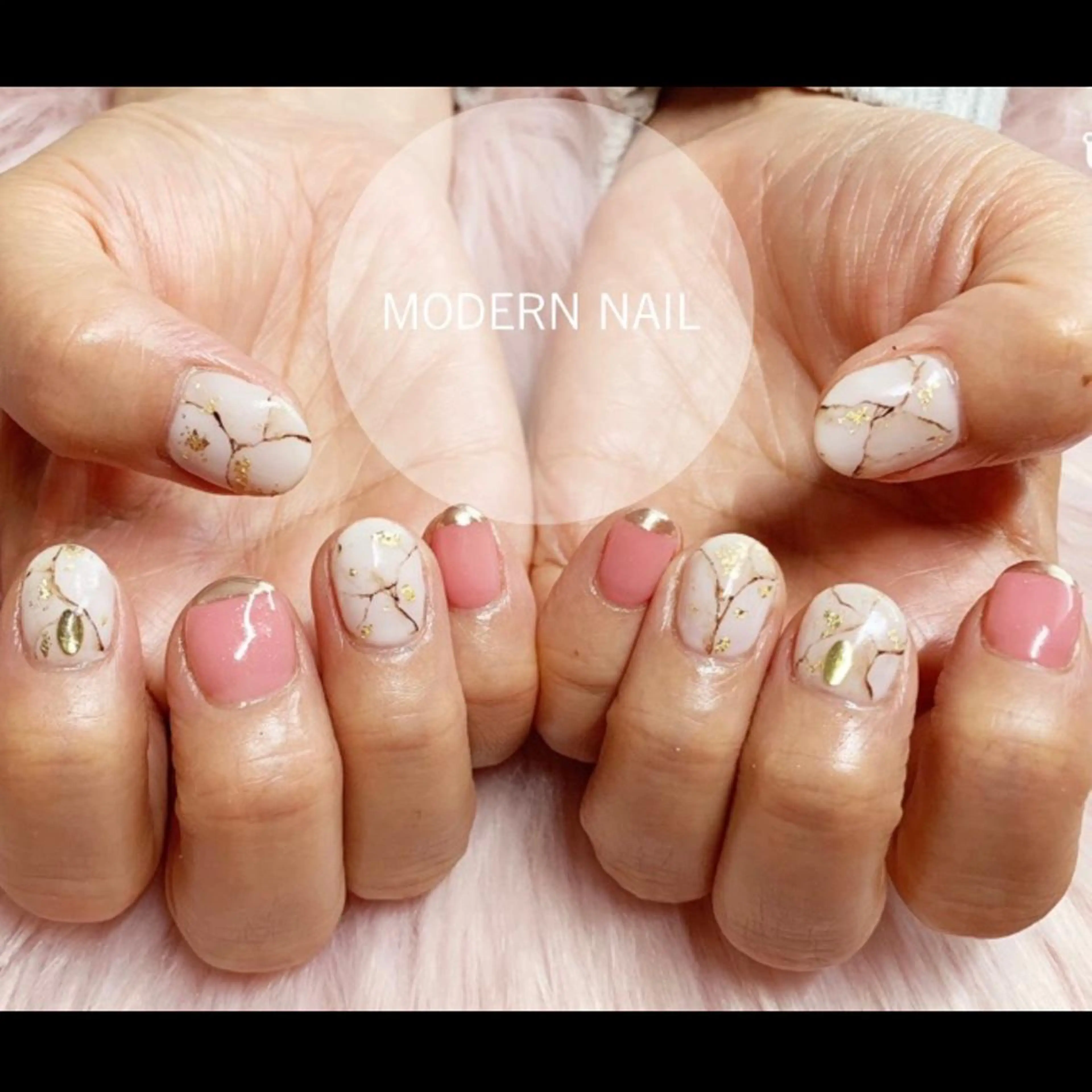 ネイル 大理石ネイル(マーブル) 小川 玲奈のネイルデザイン