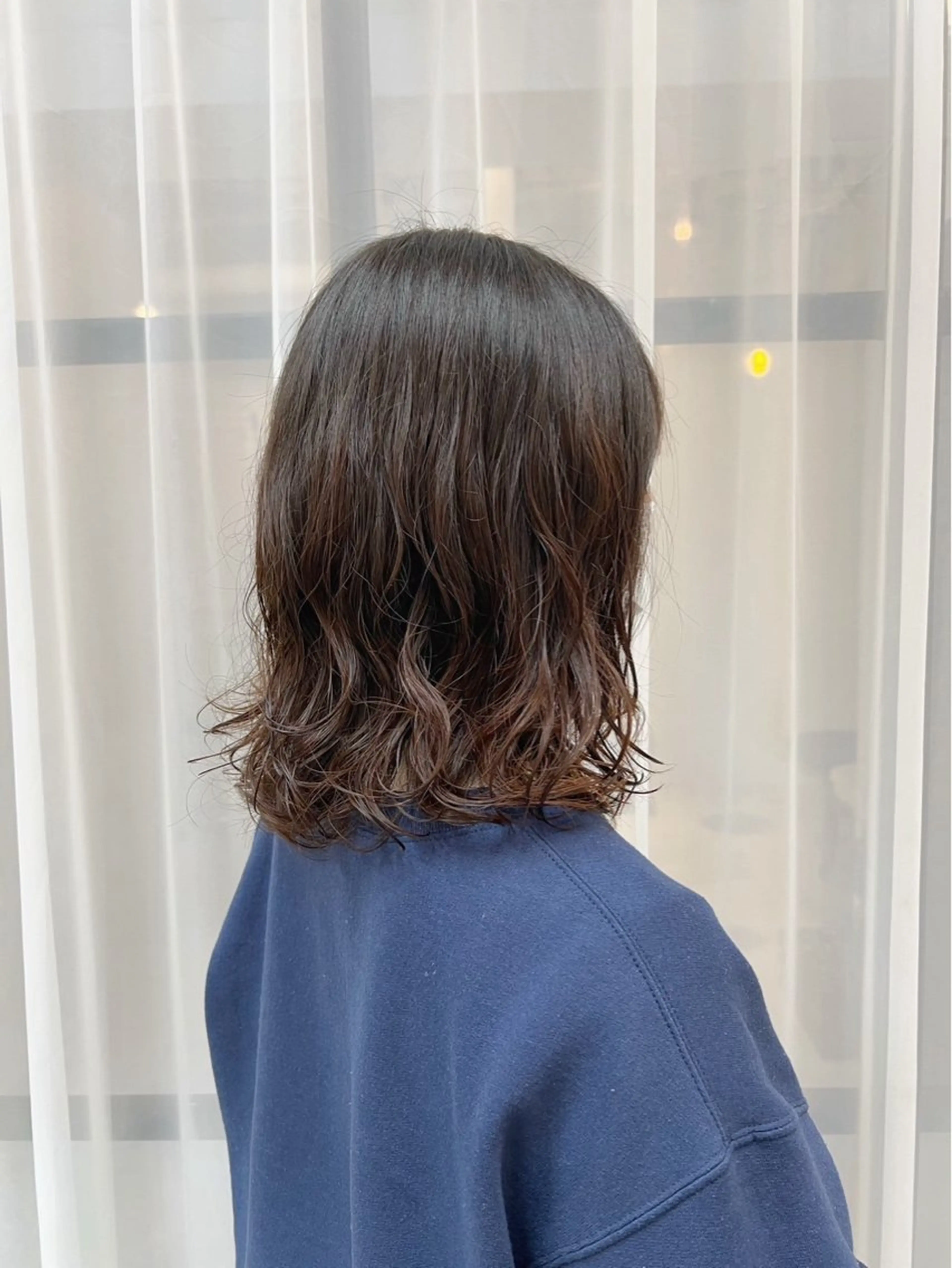 ミディアム パーマ パーマ 石澤 萌茄のヘアスタイル