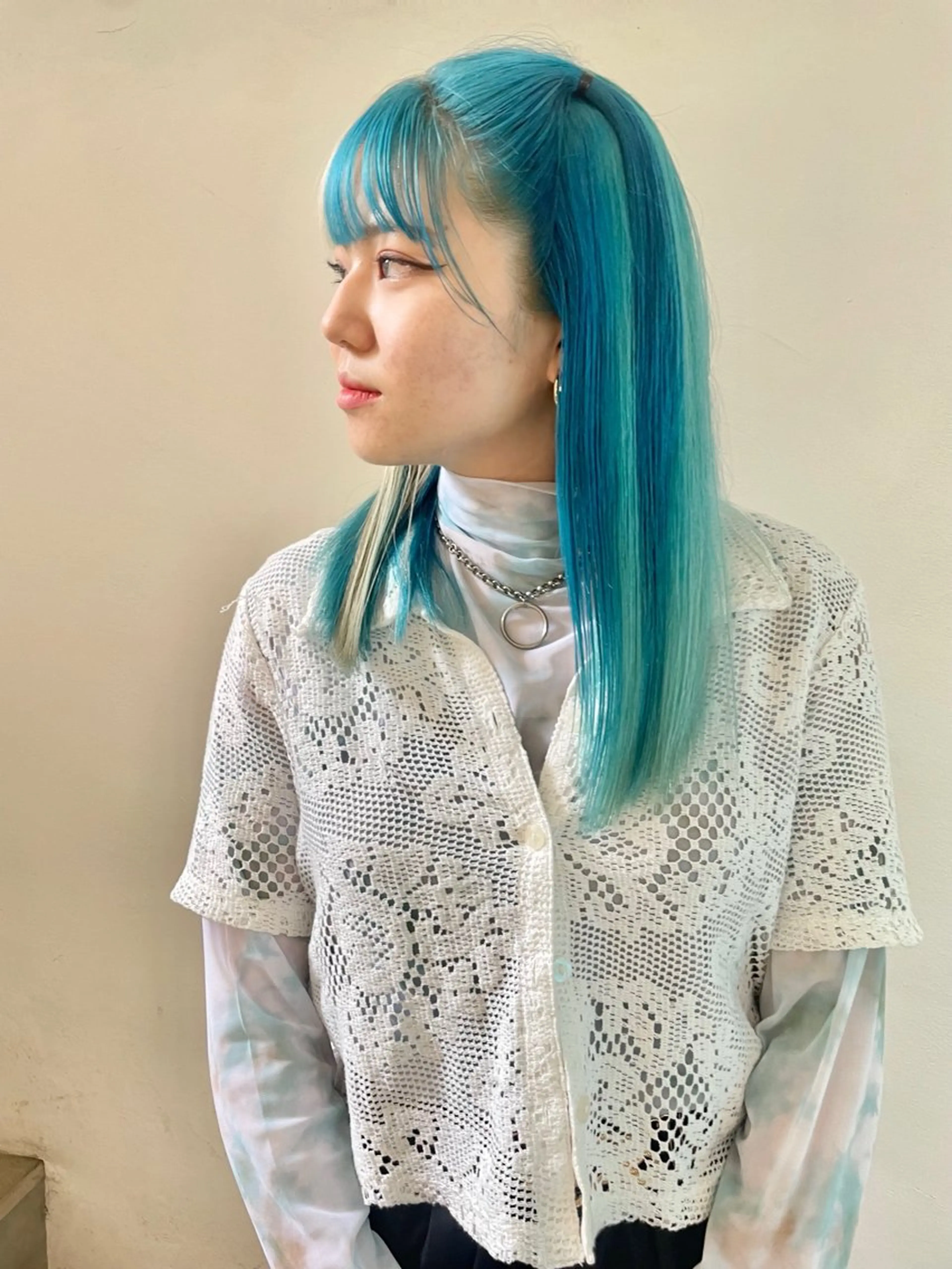 セミロング カラー ハイトーンカラー 🌙Mina🌙のヘアスタイル