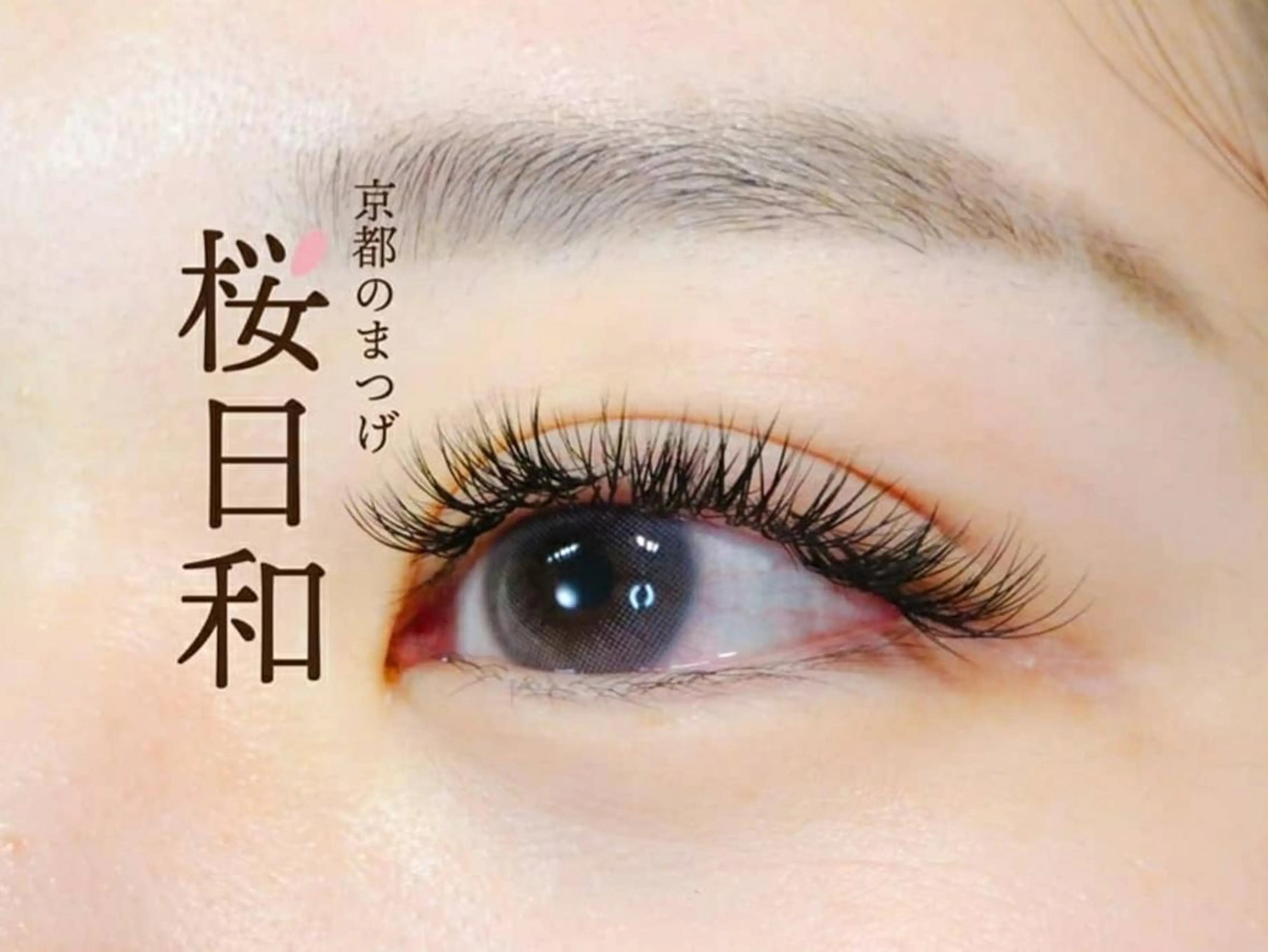 マツエク・マツパ Bカール フラットラッシュ まつげパーマ セクシー 一重×まつ毛パーマ 京都のまつげ桜日和 小島美桜のマツエク・マツパデザイン