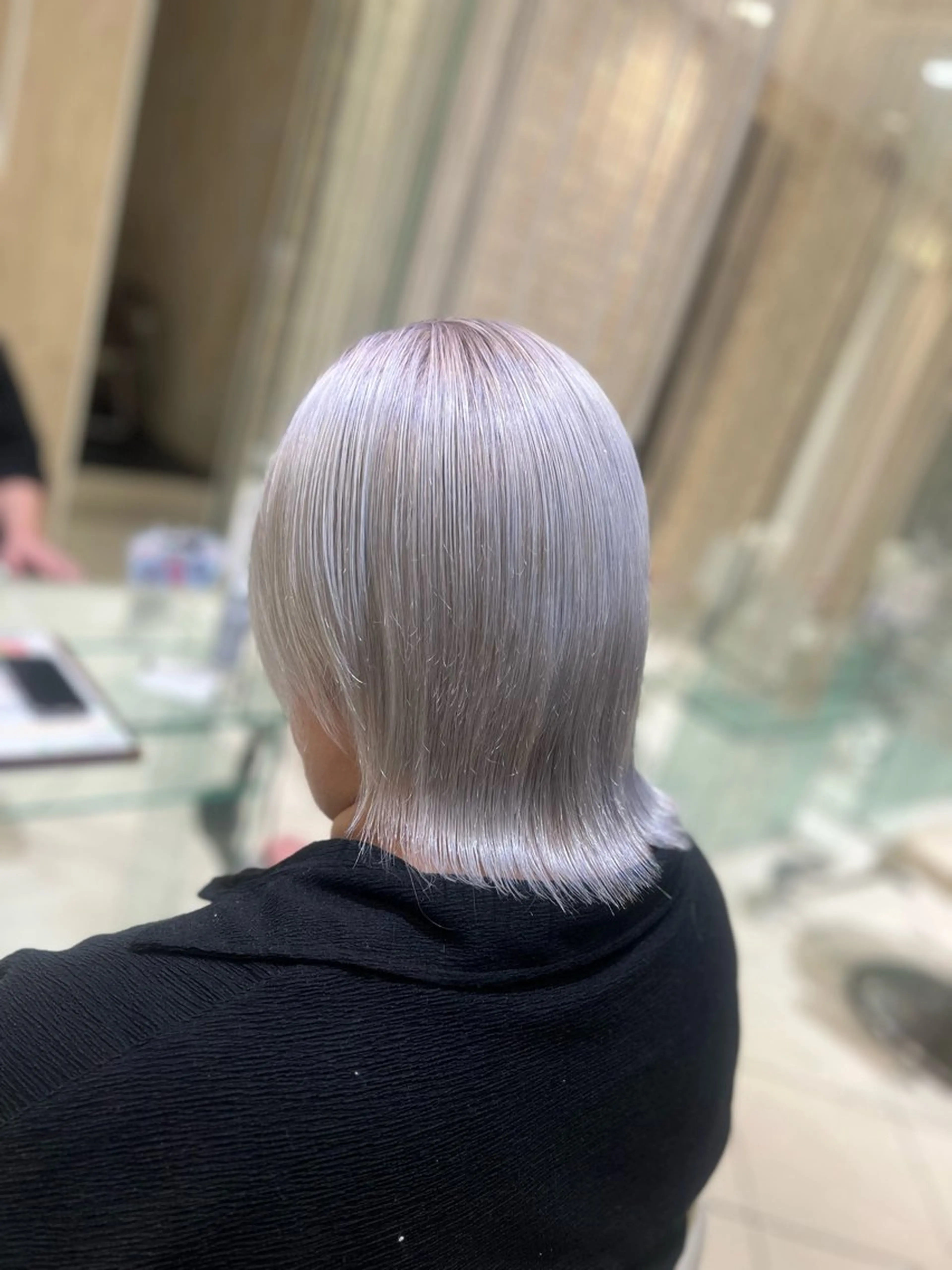 ショート カラー バレイヤージュ ブリーチ ブロンド ダブルカラー ハイライトカラー ボブ/ハイトーン髪質 改善/越谷✨クラモチのヘアスタイル