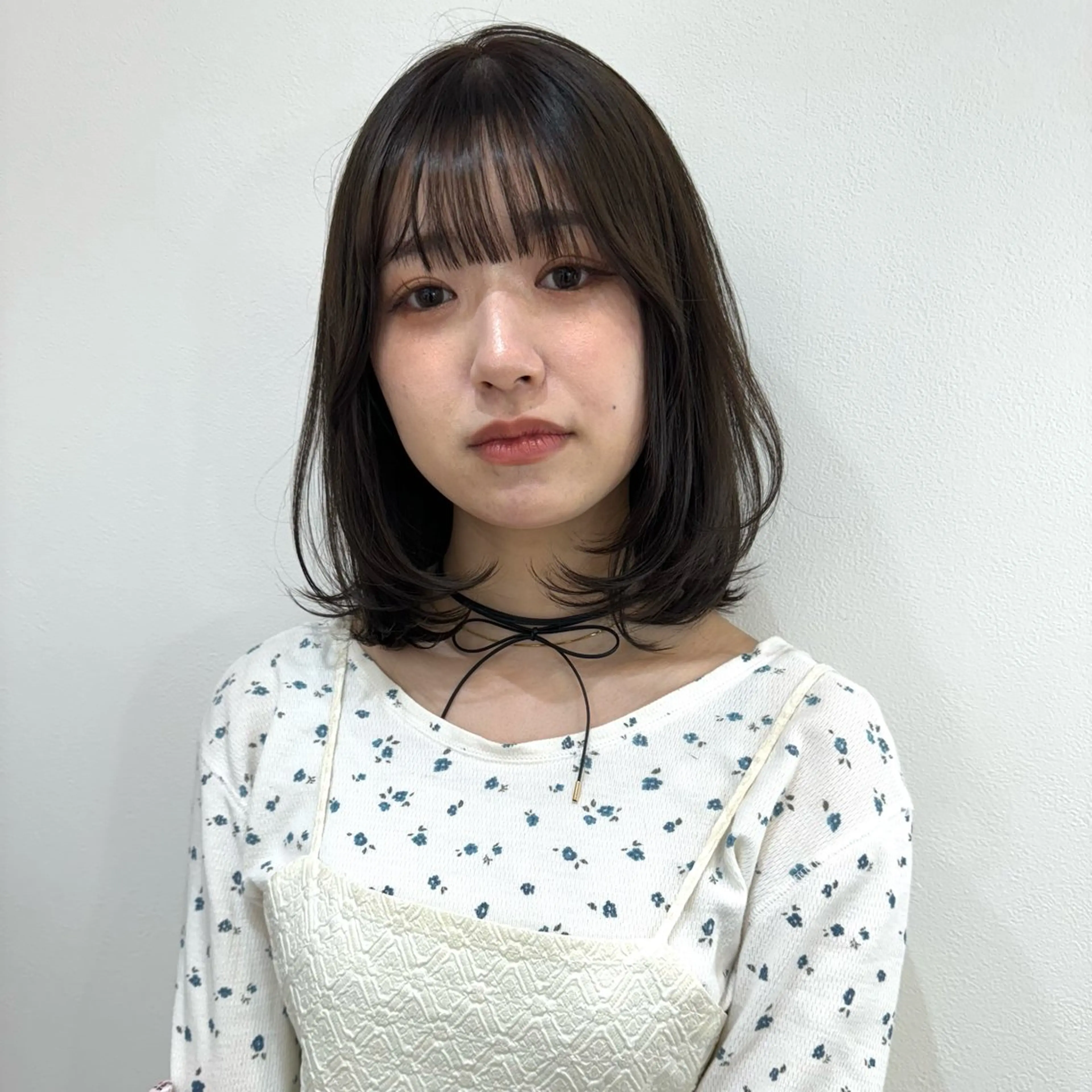 ミディアム カット ヘアカラー トリートメント 似合わせhair /モガミユナ🎀のヘアスタイル