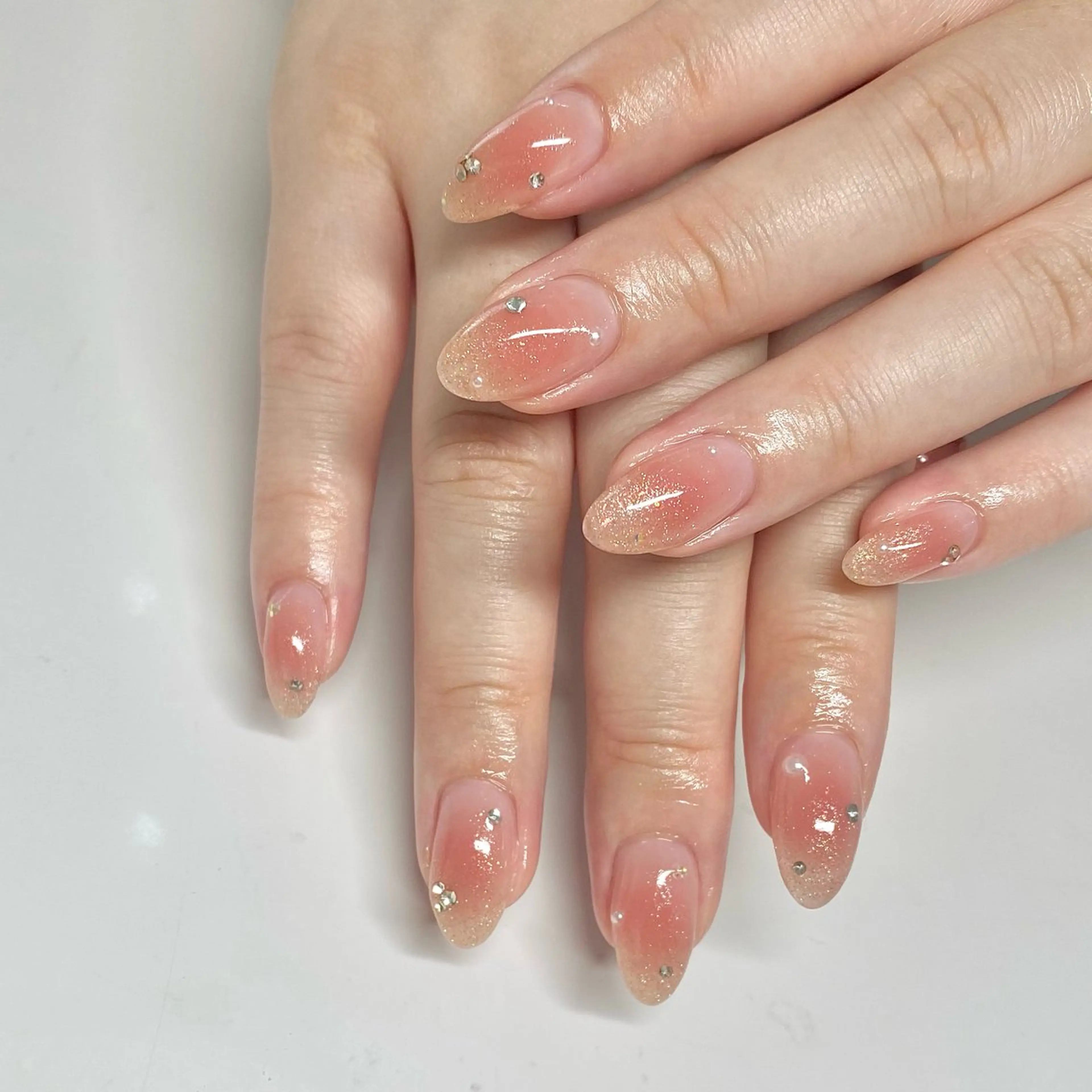 ネイル チークネイル nailsalon&U新松戸店所属・&U新松戸 スカルプ パラジェルフィルインのネイルデザイン