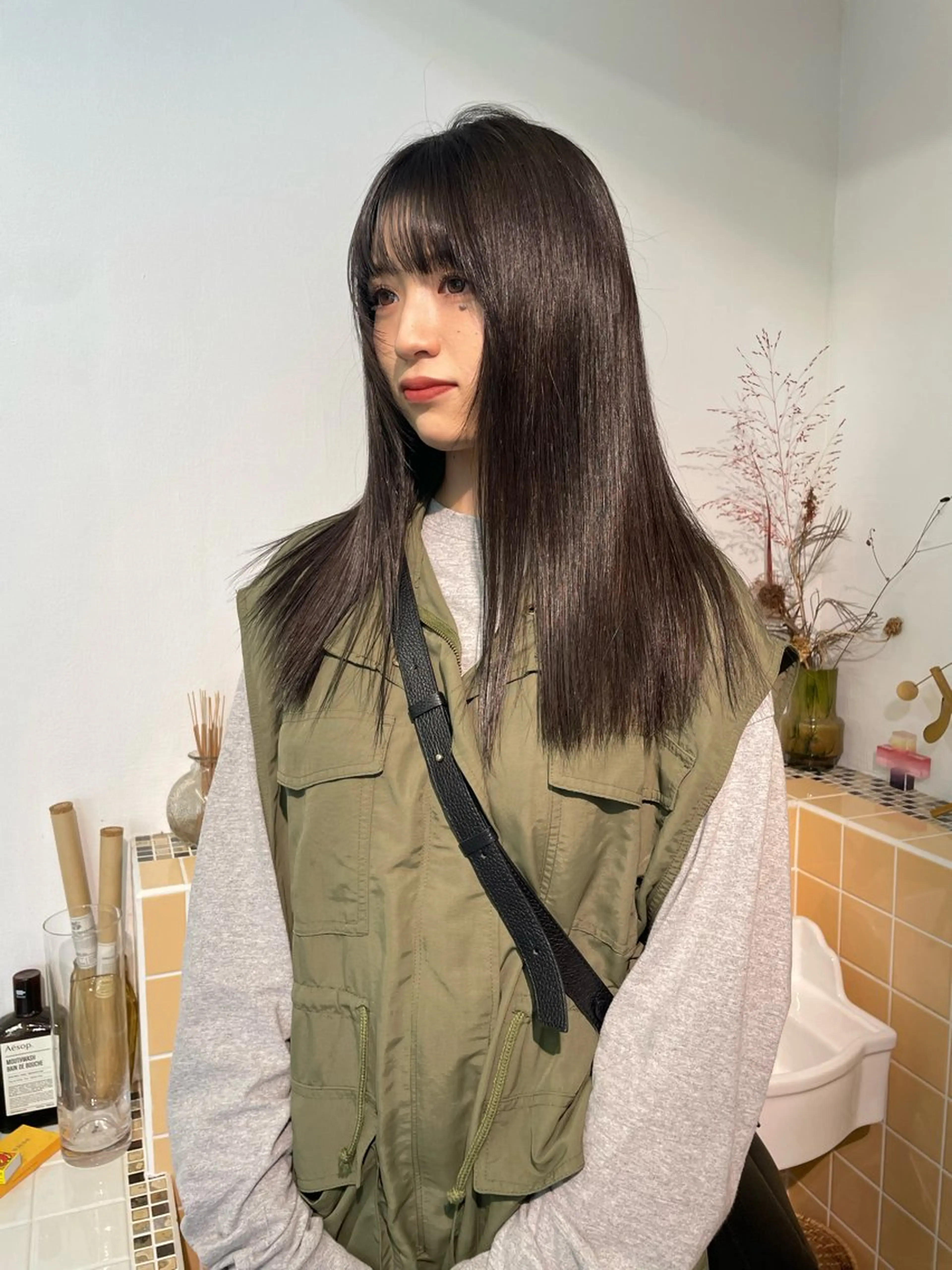 ロング カラー ヘアカラー トリートメント sakura🌸 レイヤー/韓国ヘアのヘアスタイル