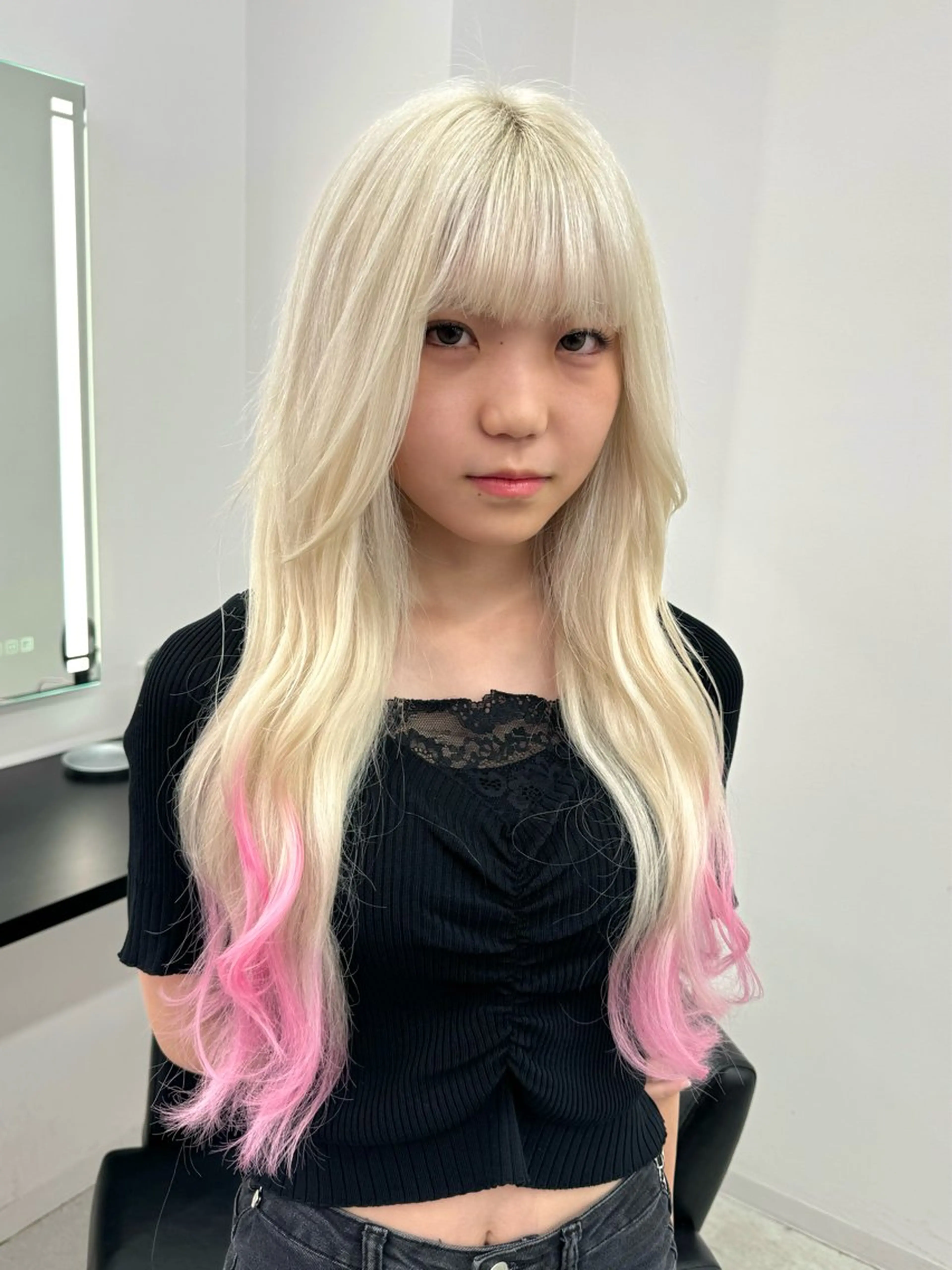 ロング カラー ブリーチ ダブルカラー ロング トリートメント EGO池袋所属・池袋/カラー/ shuのヘアスタイル