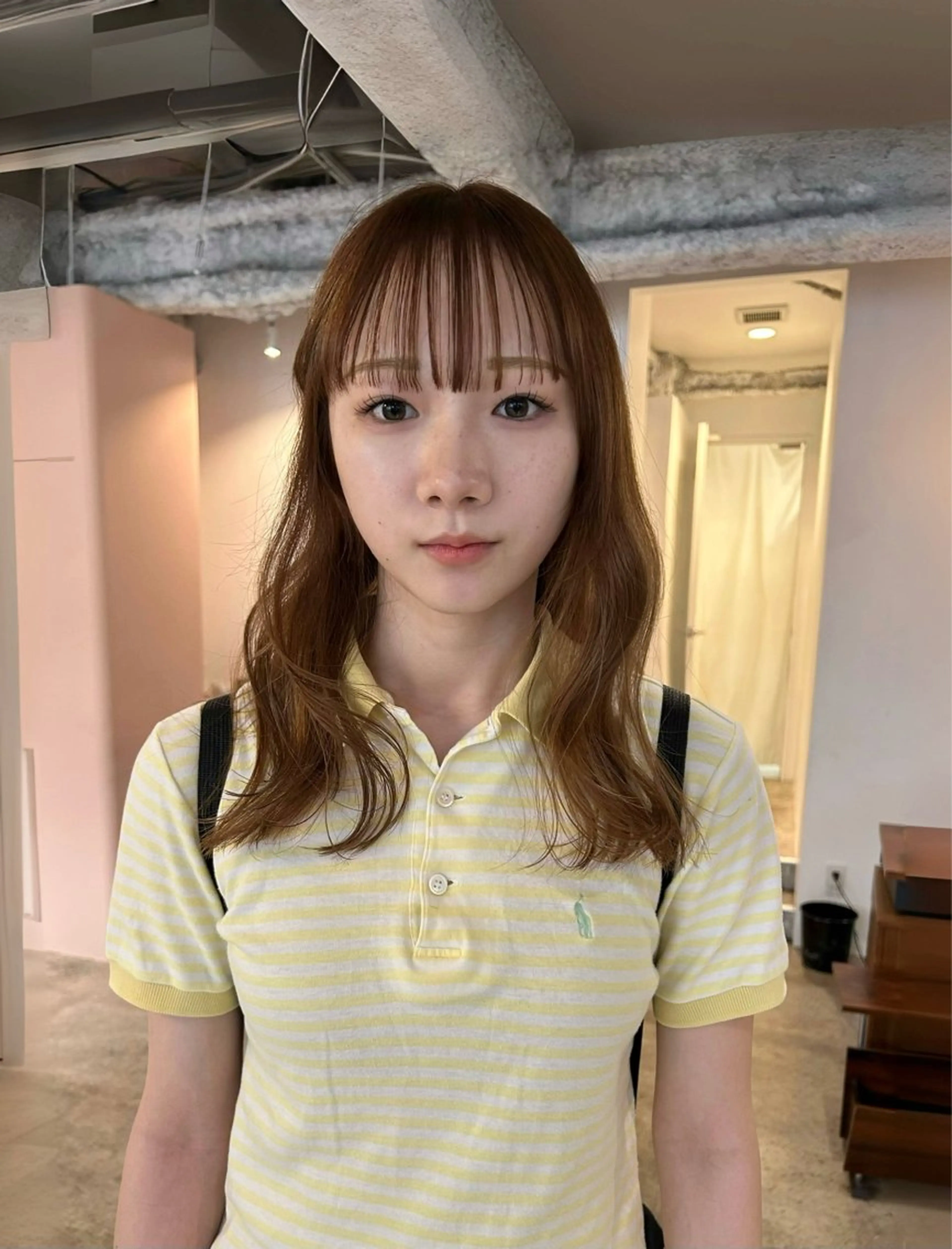 セミロング カラー ヘアアレンジ ベージュカラー ブリーチ ブリーチなしカラー ヘアカラー 🎀suzuna 透明感colorのヘアスタイル