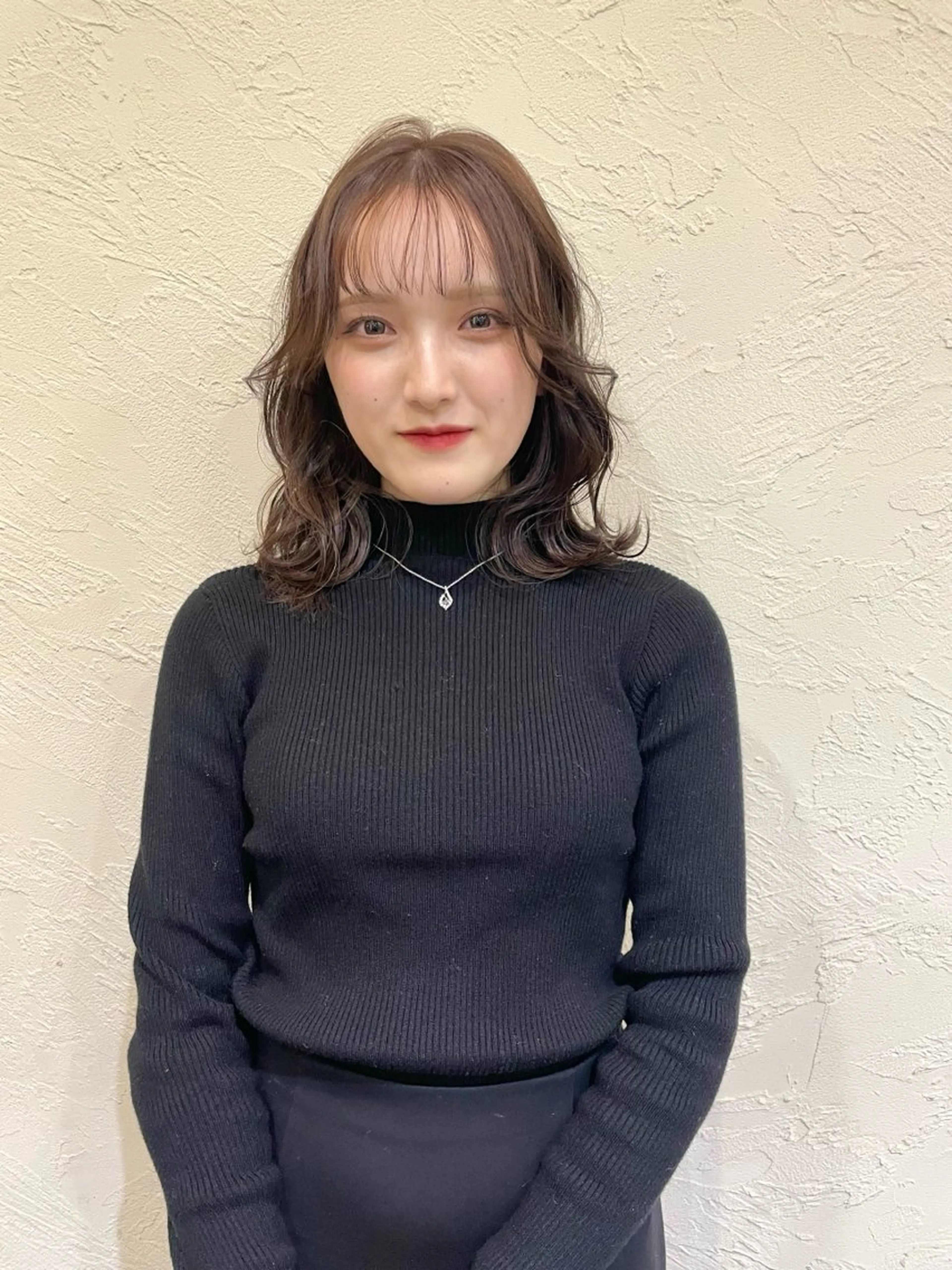 ミディアム カラー ブラウンカラー 学生 ヘアカラー ハイトーン/デザイン カラー/るいのヘアスタイル