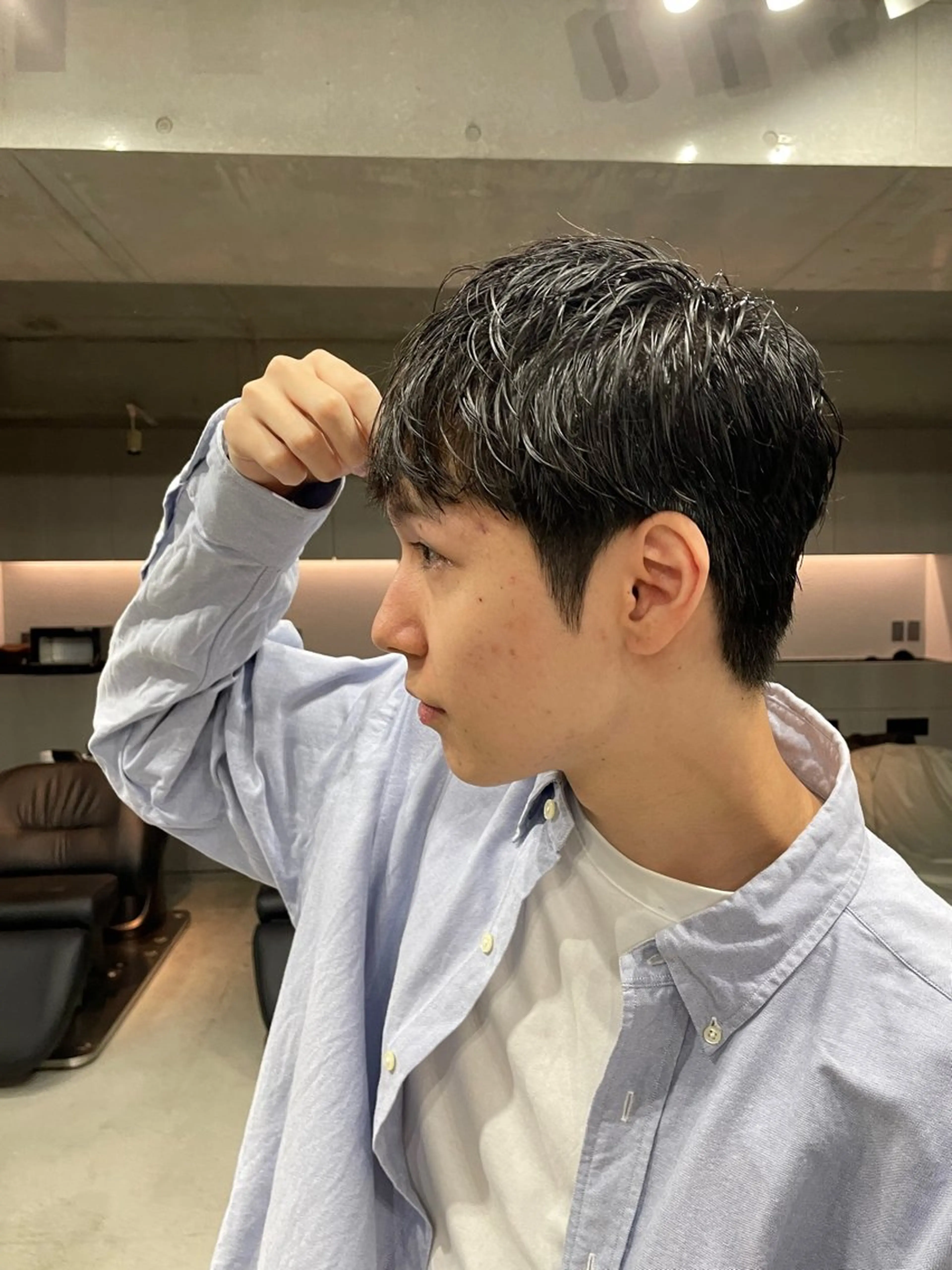ショート パーマ メンズ カット 吉田一輝 外国人パーマのヘアスタイル