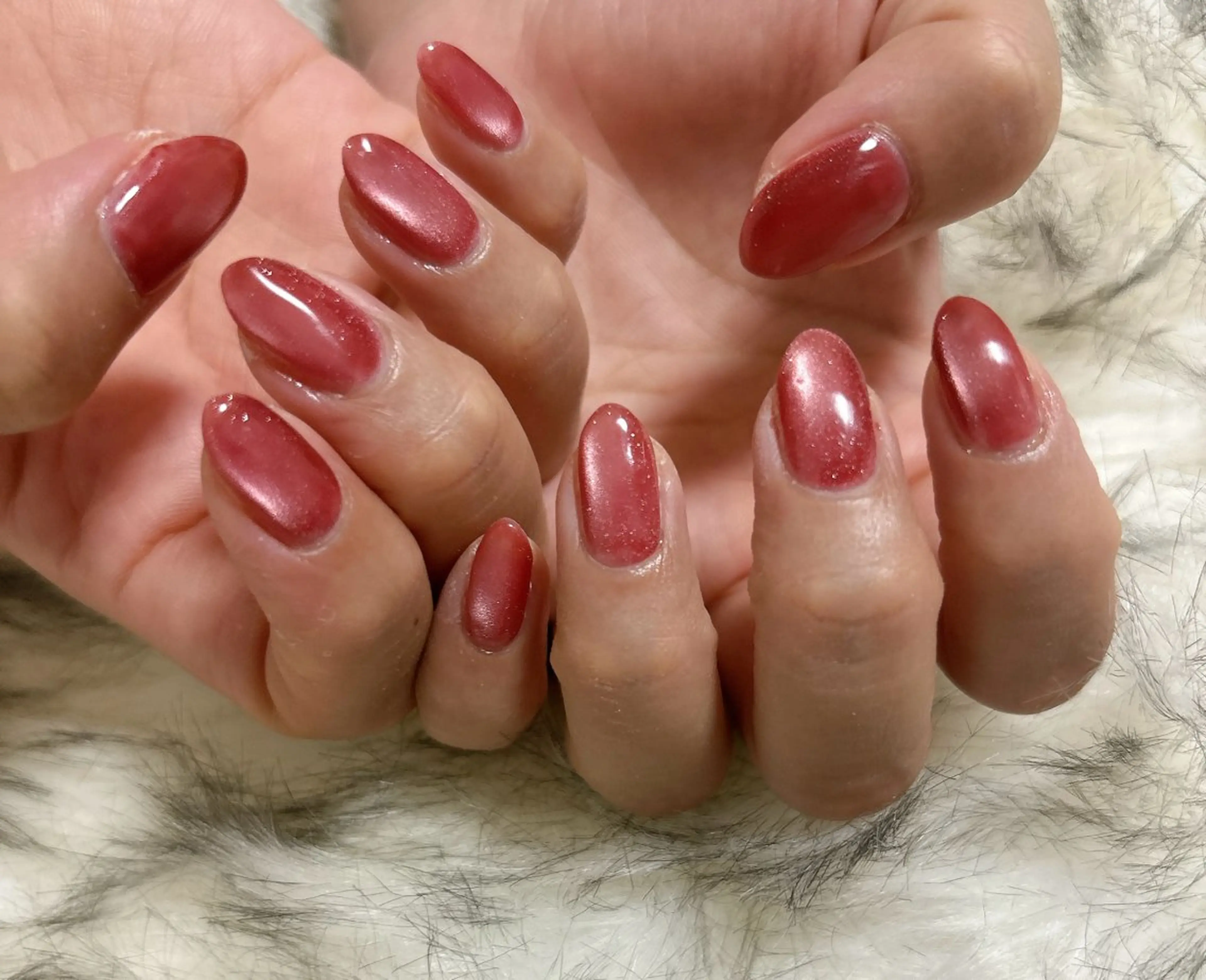 ネイル オーロラネイル ボルドー フットネイル フレンチネイル ジェルネイル ハンドネイル kikinail 溝の口のネイルデザイン