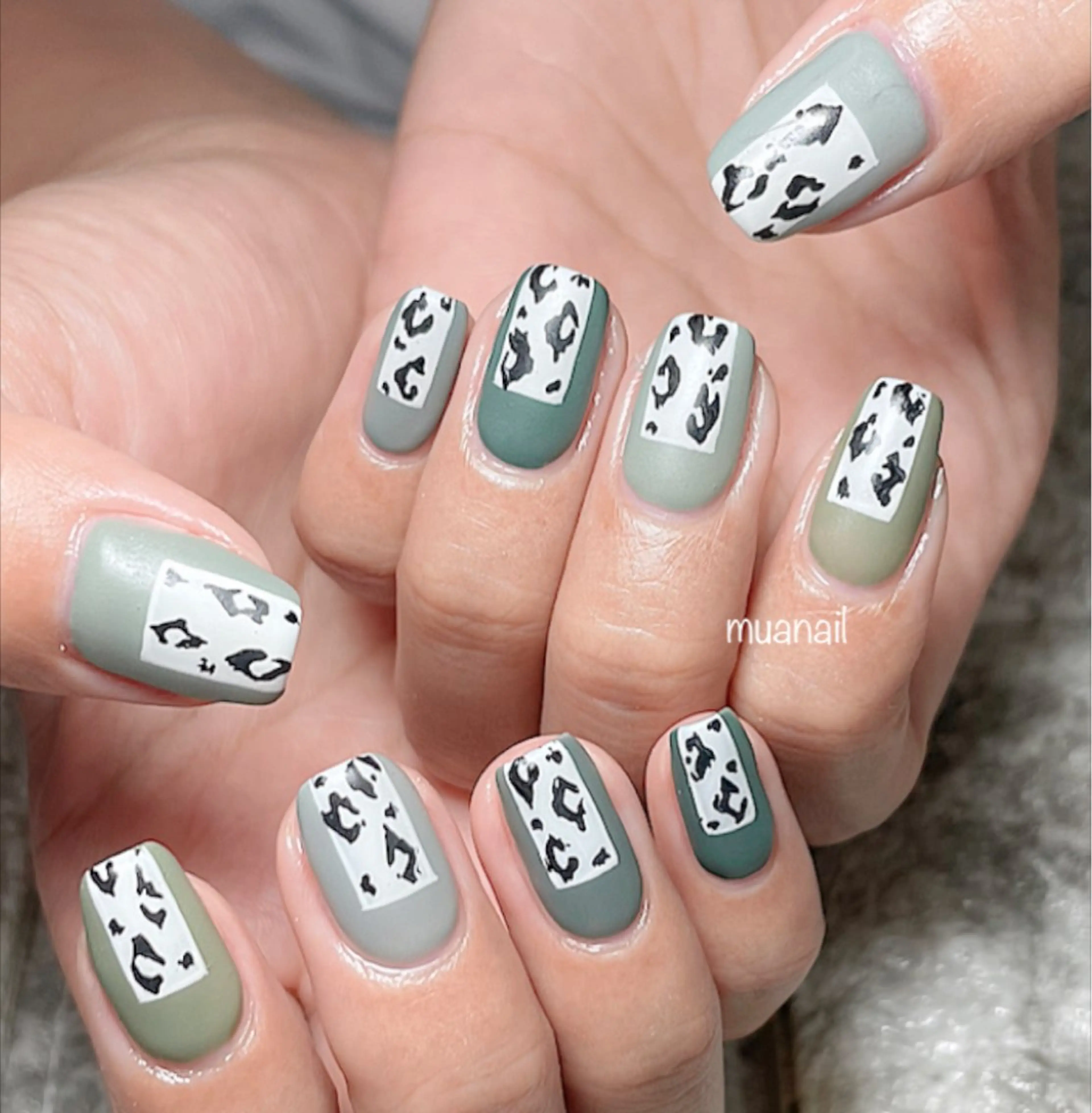 ネイル アニマル柄 ハンドネイル mua nail mikiのネイルデザイン
