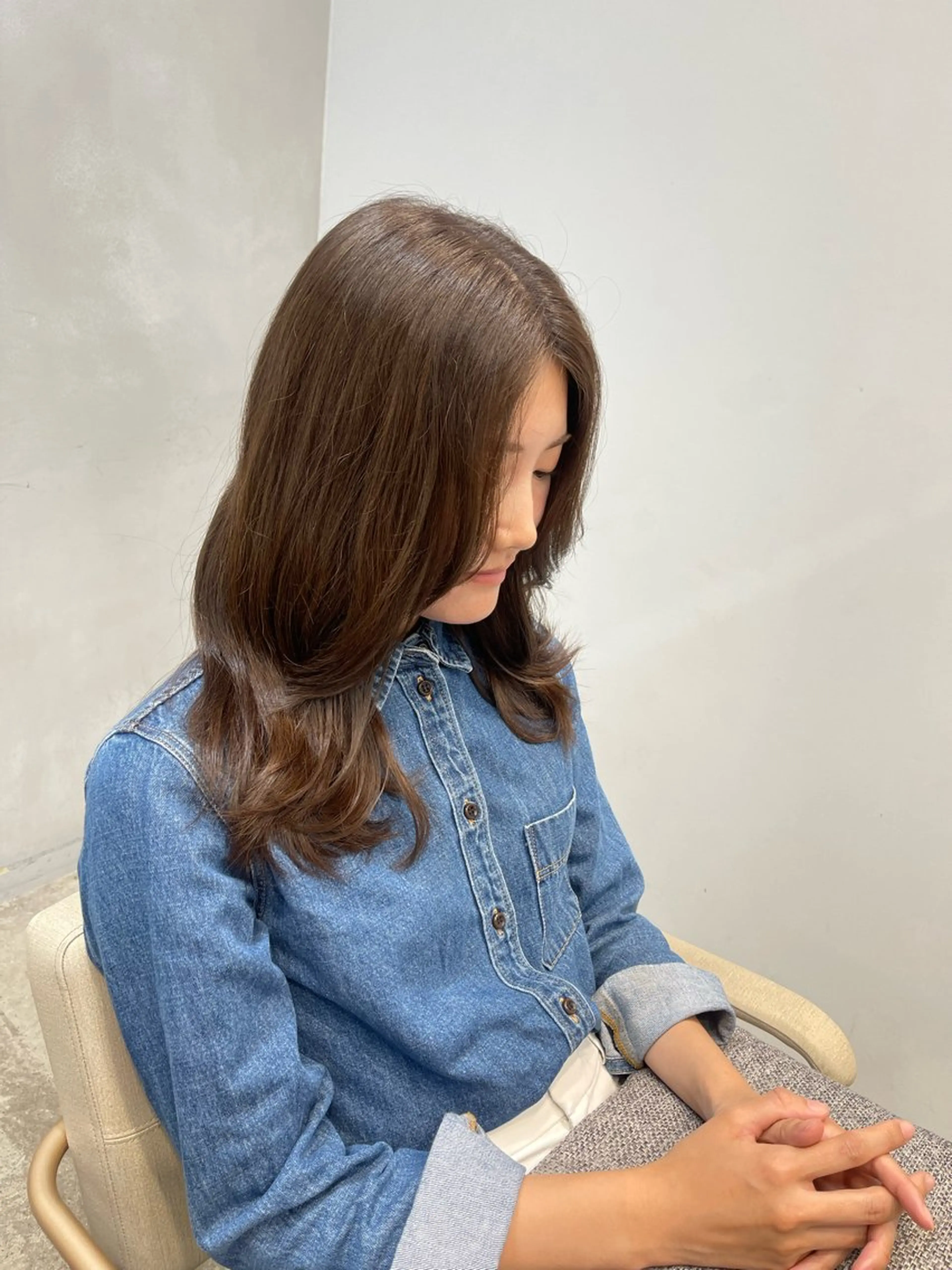 セミロング 🎀縮毛矯正／ カットパーマ／りんのヘアスタイル