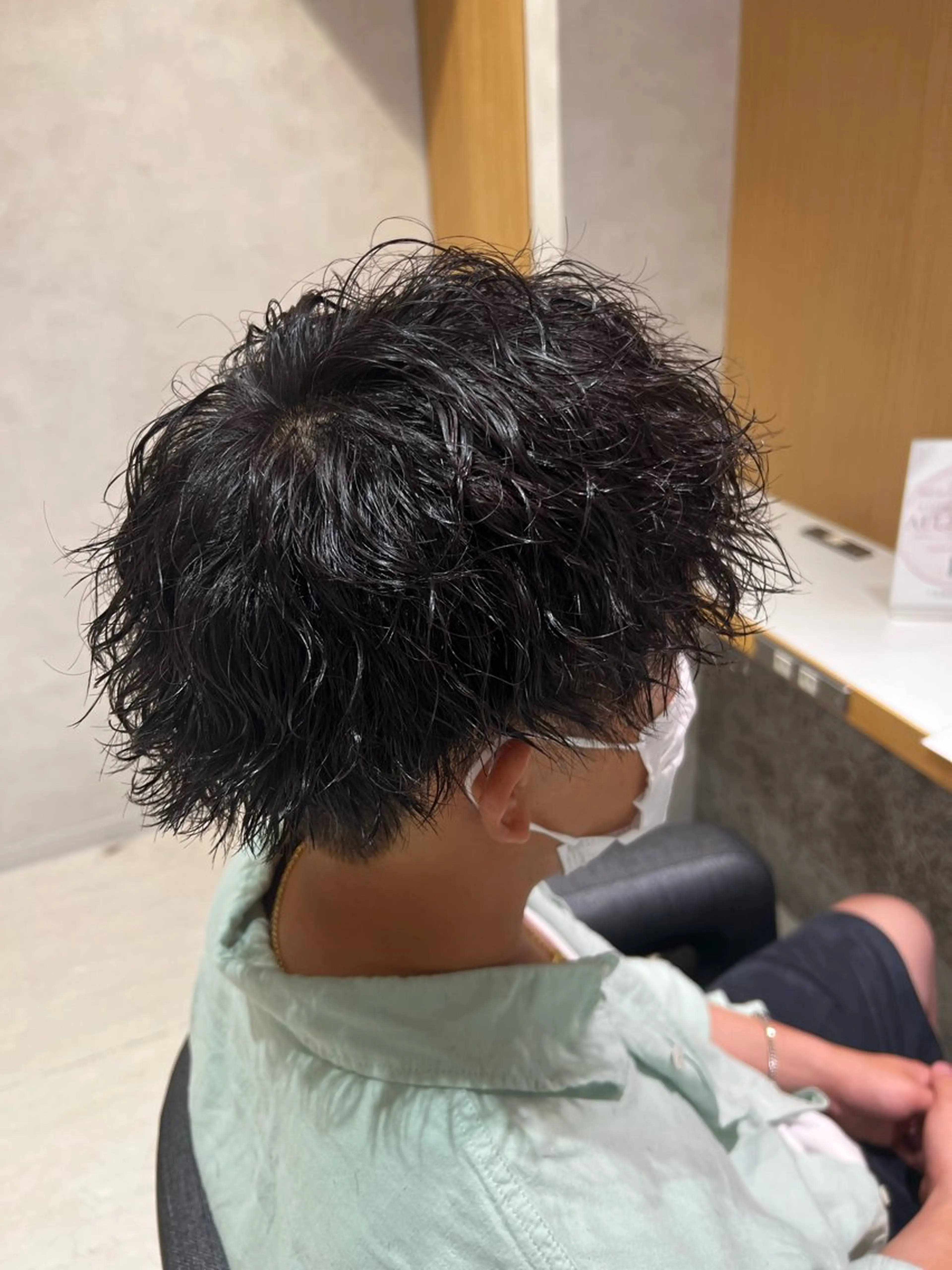 ミディアム パーマ メンズ カット パーマ トリートメント ヘアセット 🪐メンズ特化 ヤマクラ　タイキのヘアスタイル