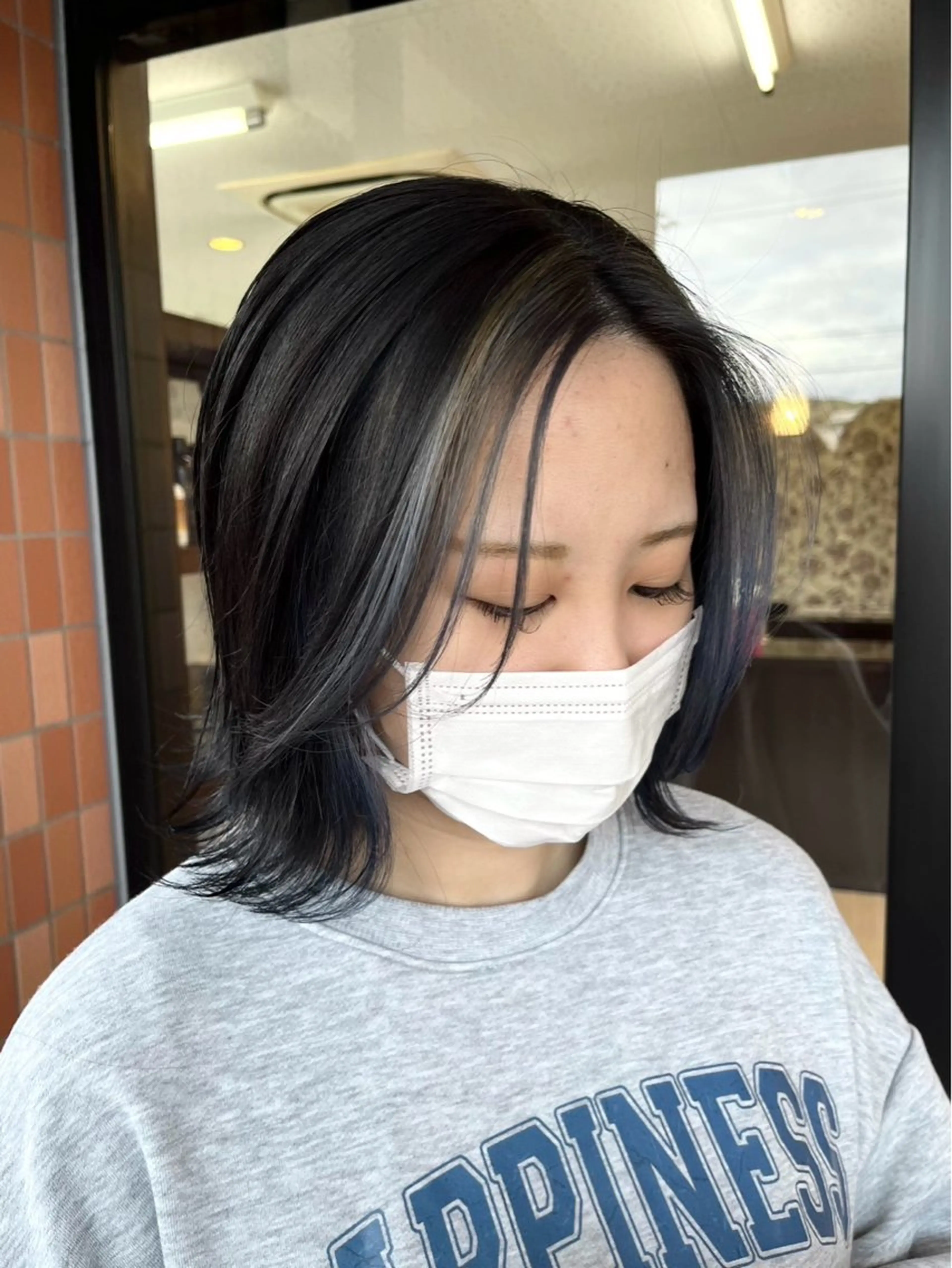 ミディアム カラー 顔周りカット BALANCE.／ 樋口智士のヘアスタイル