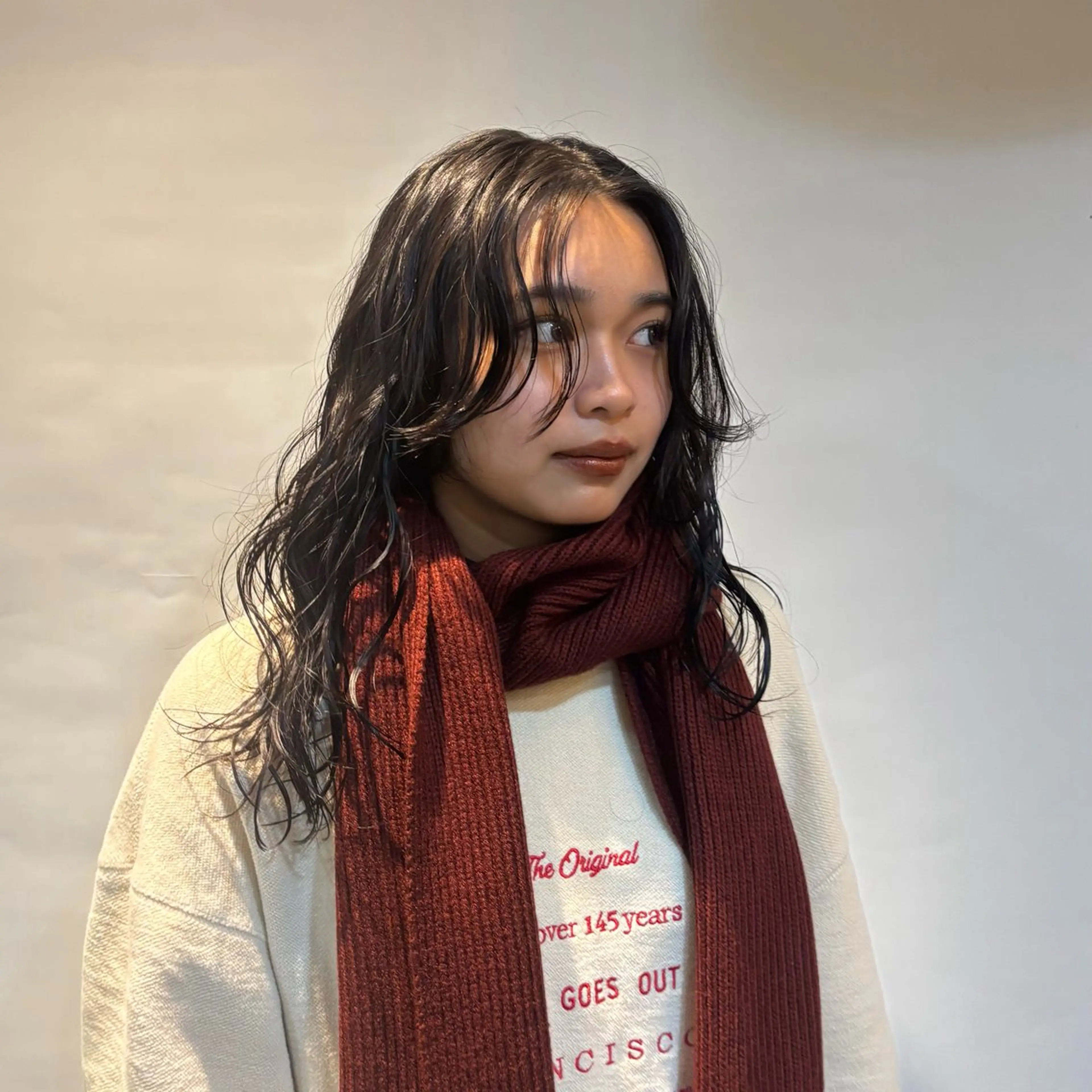 セミロング パーマ カット パーマ HANA所属・林 小桃のヘアスタイル