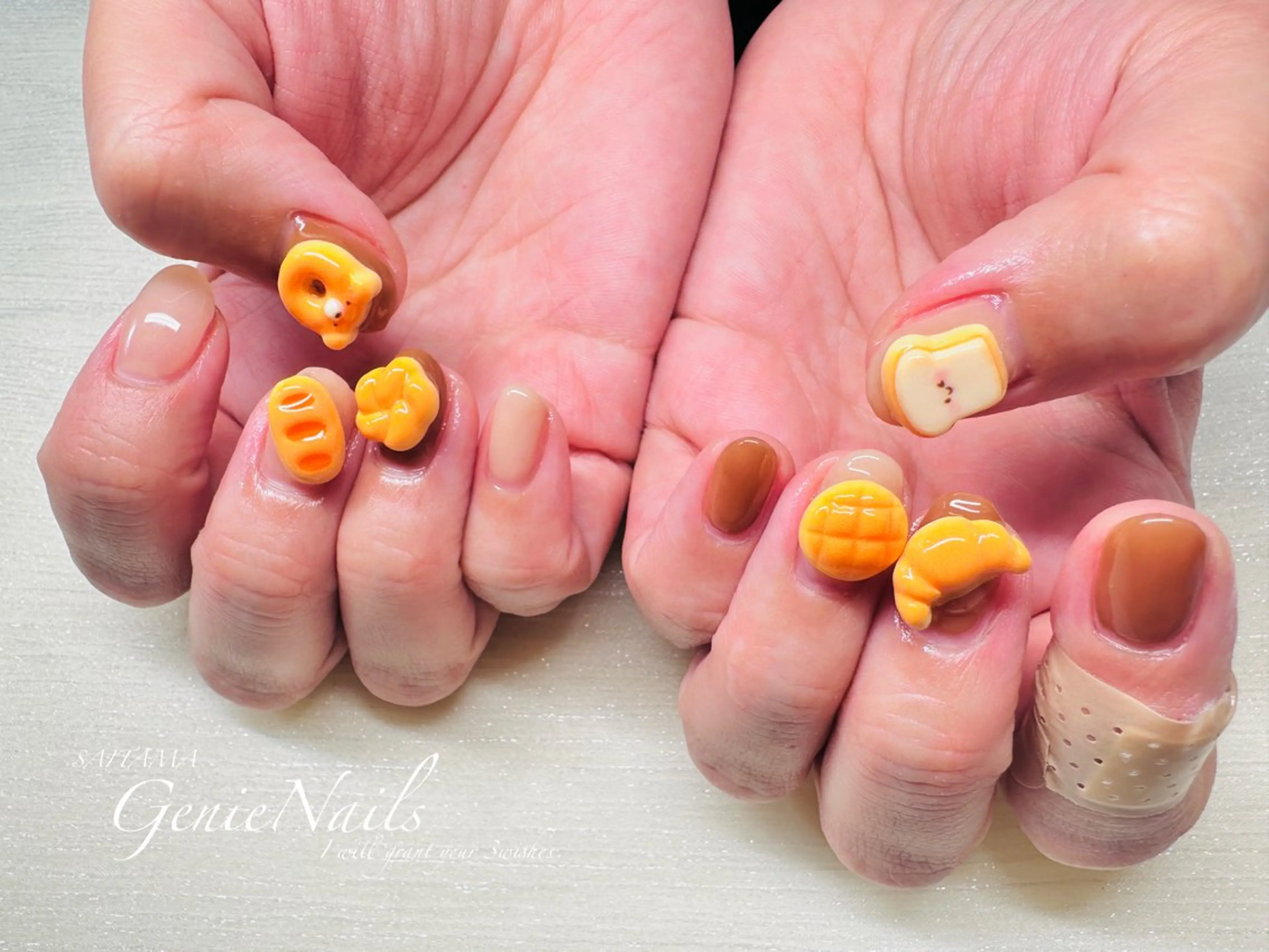 メンズ ネイル アートネイル 氷ネイル・うるうるネイル ロングネイル メンズネイル 持ち込み Genie Nailsのネイルデザイン